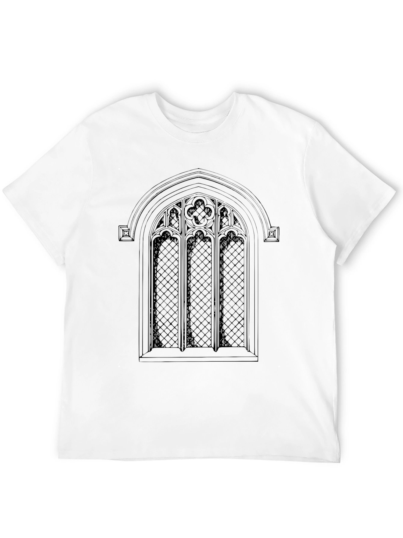 Gothic Window Graphic T-Shirt - Soft & Stylish