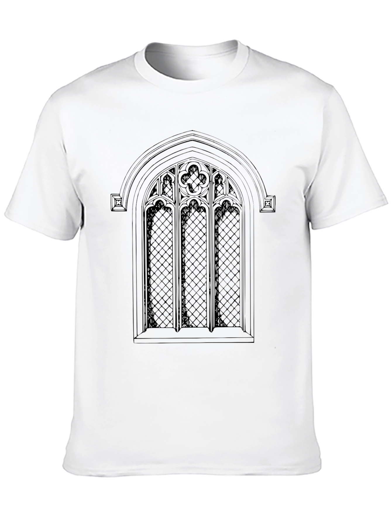Gothic Window Graphic T-Shirt - Soft & Stylish