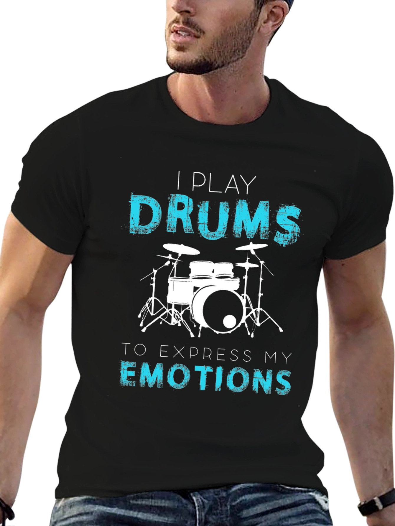 I Play Drums T-Shirt - Express Your Emotions