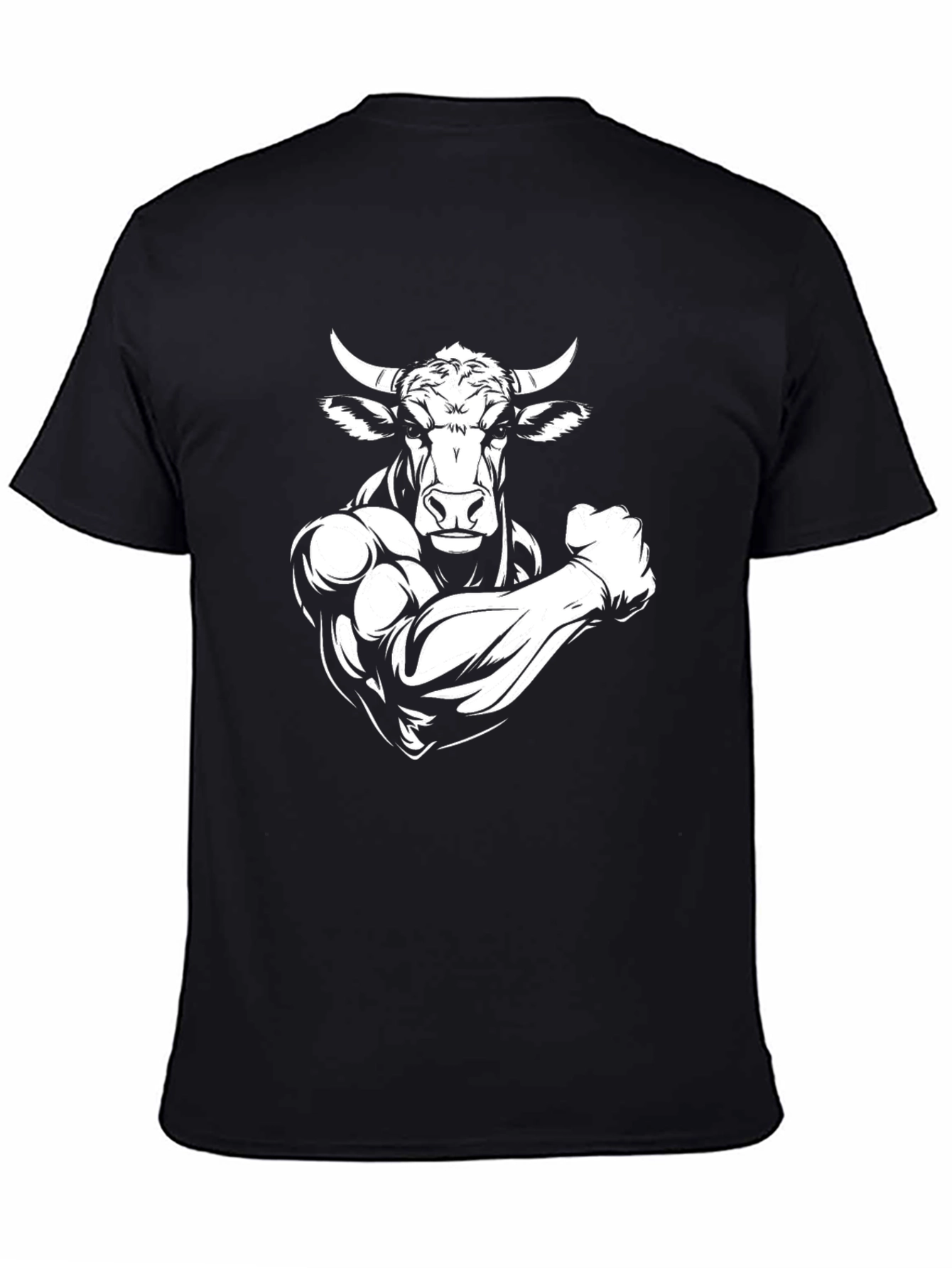 Muscle Bull T-Shirt - Black Graphic Tee