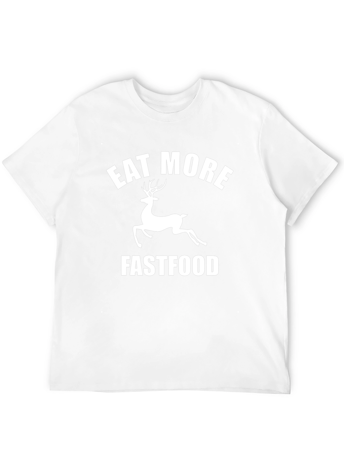 Eat More Deer Fast Food Funny Black T-Shirt