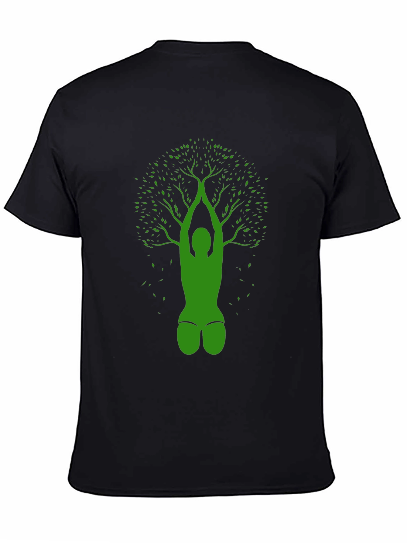 Yoga Tree Black T-Shirt - Nature Inspired Design