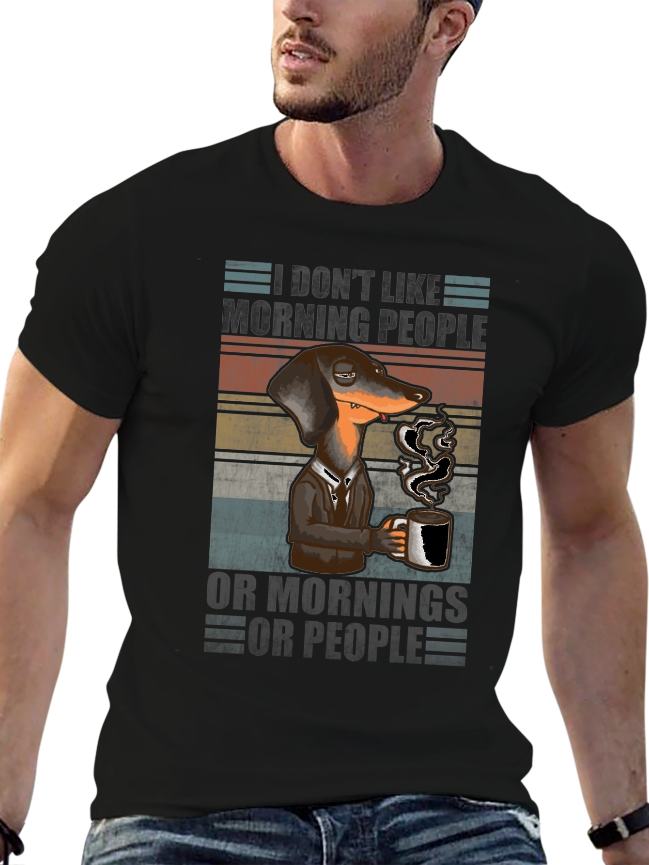Funny Dachshund Coffee T-Shirt