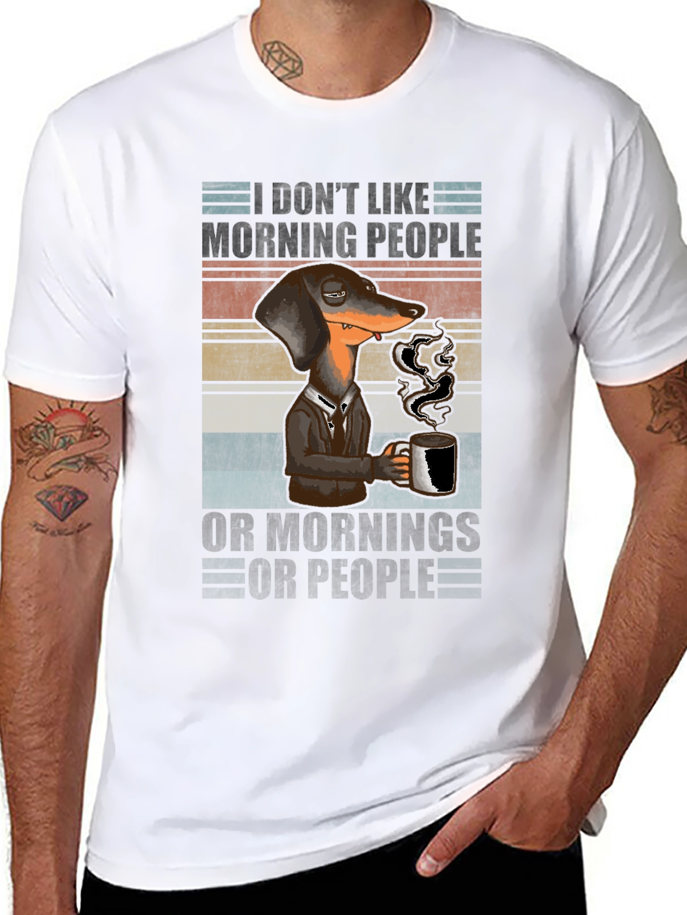 Funny Dachshund Coffee T-Shirt