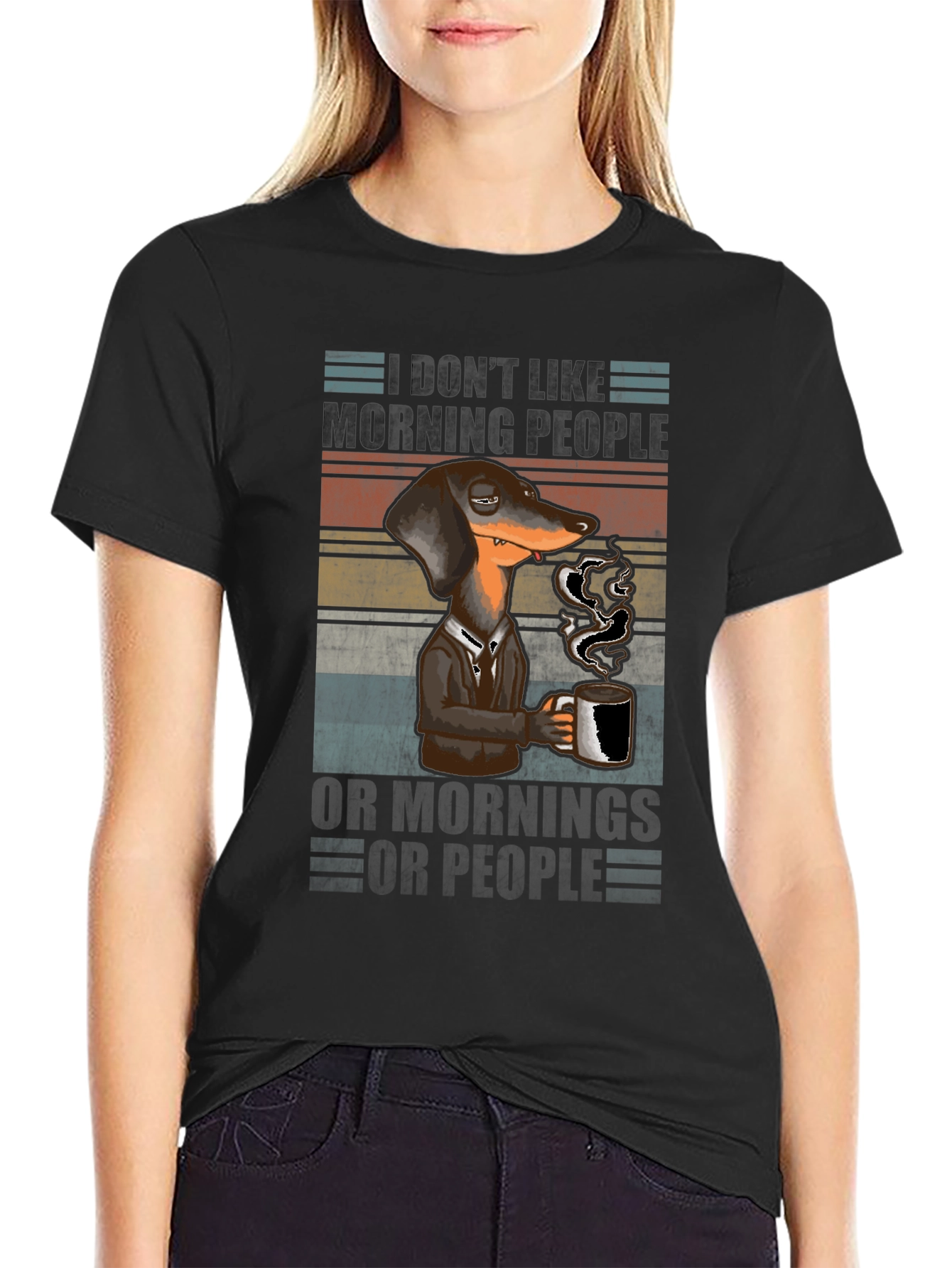 Funny Dachshund Coffee T-Shirt