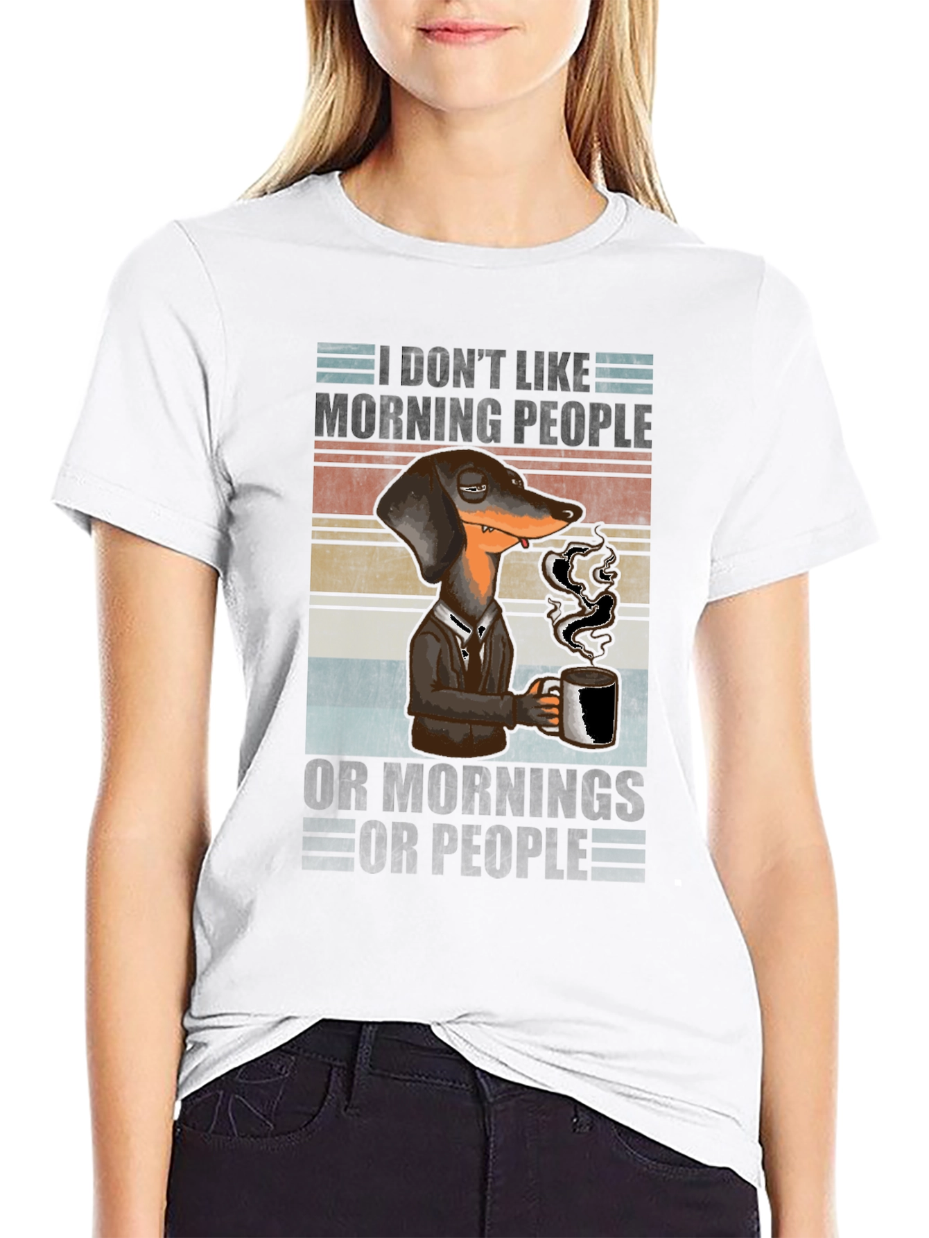 Funny Dachshund Coffee T-Shirt