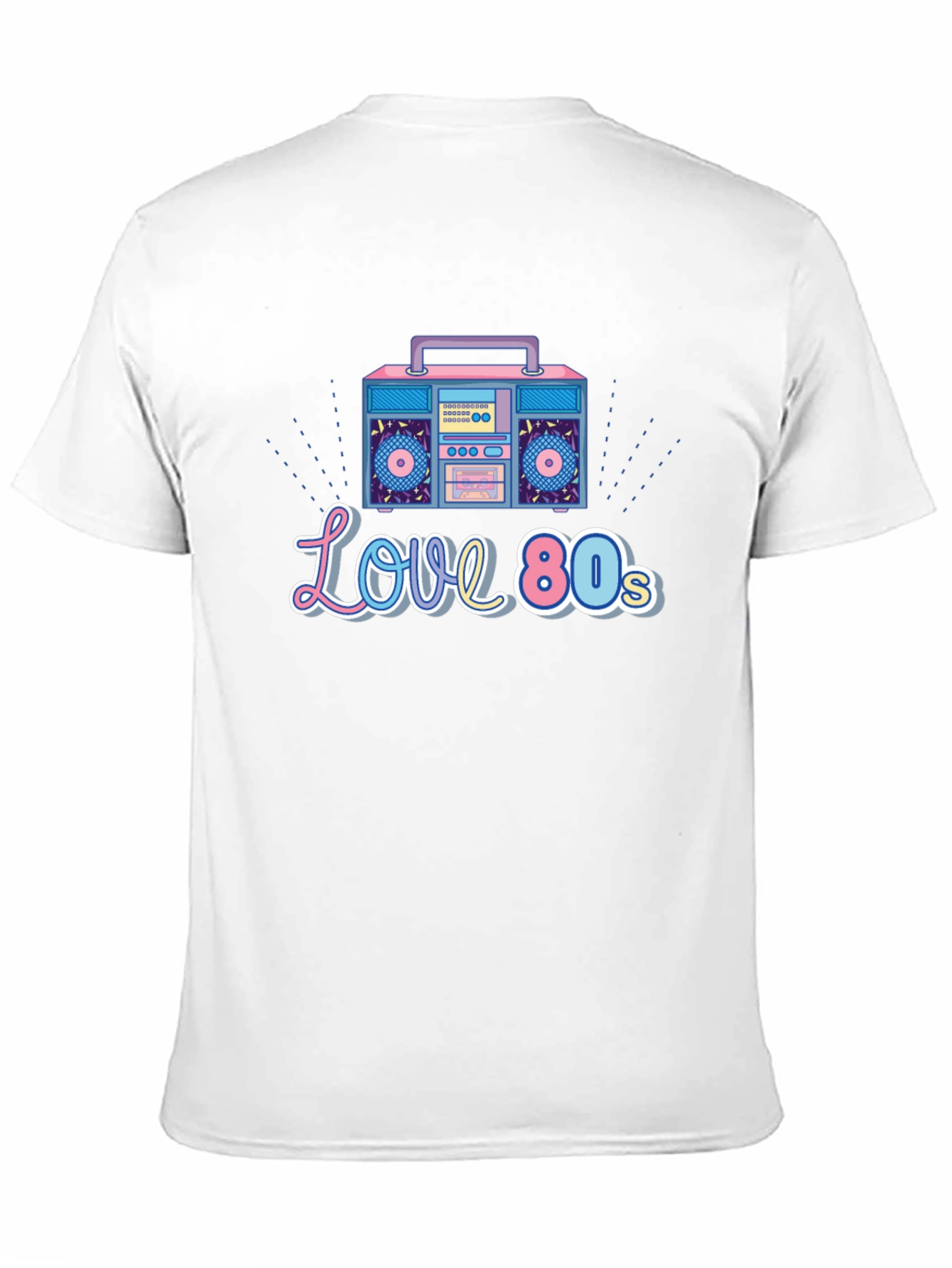 Love the 80s Retro Boombox Graphic T-Shirt