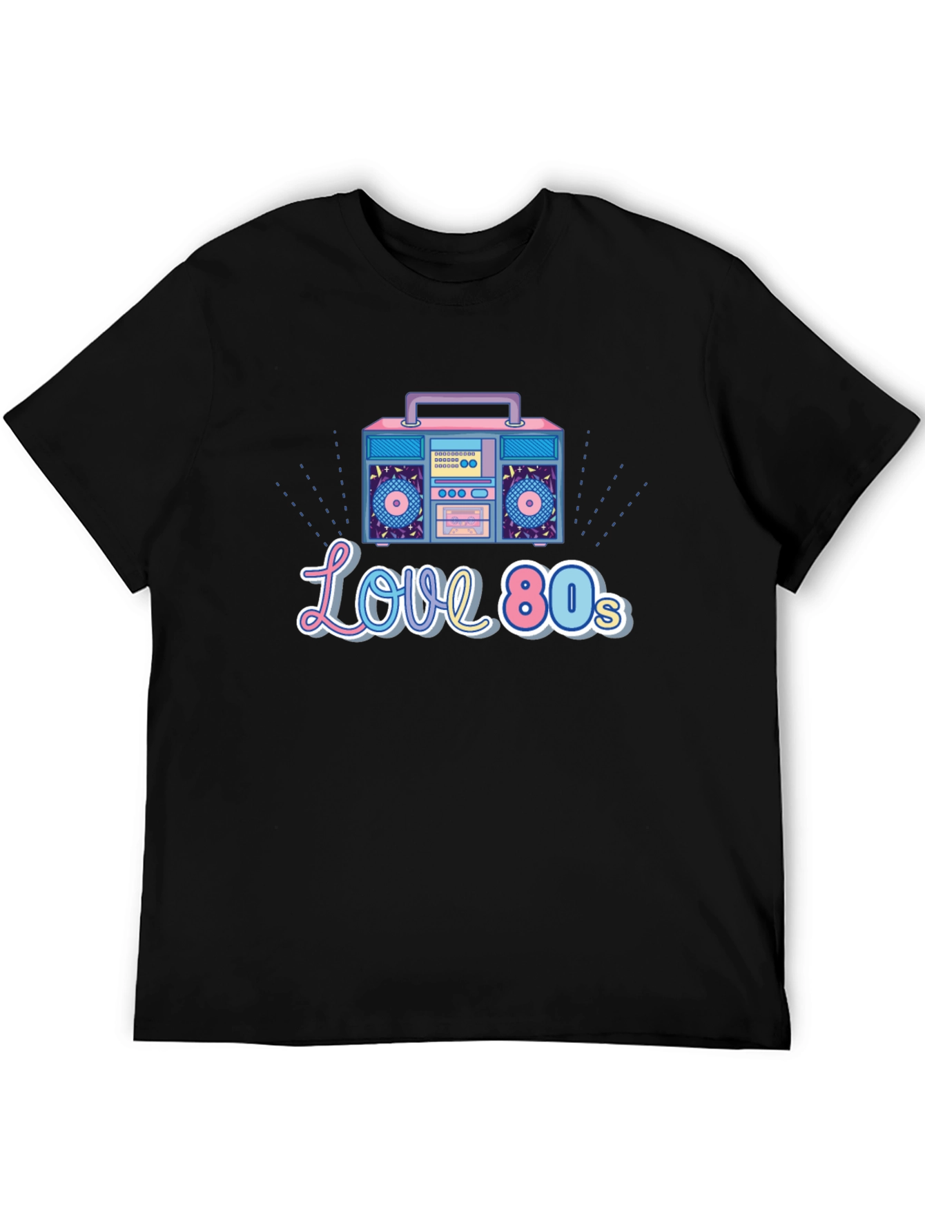 Love the 80s Retro Boombox Graphic T-Shirt
