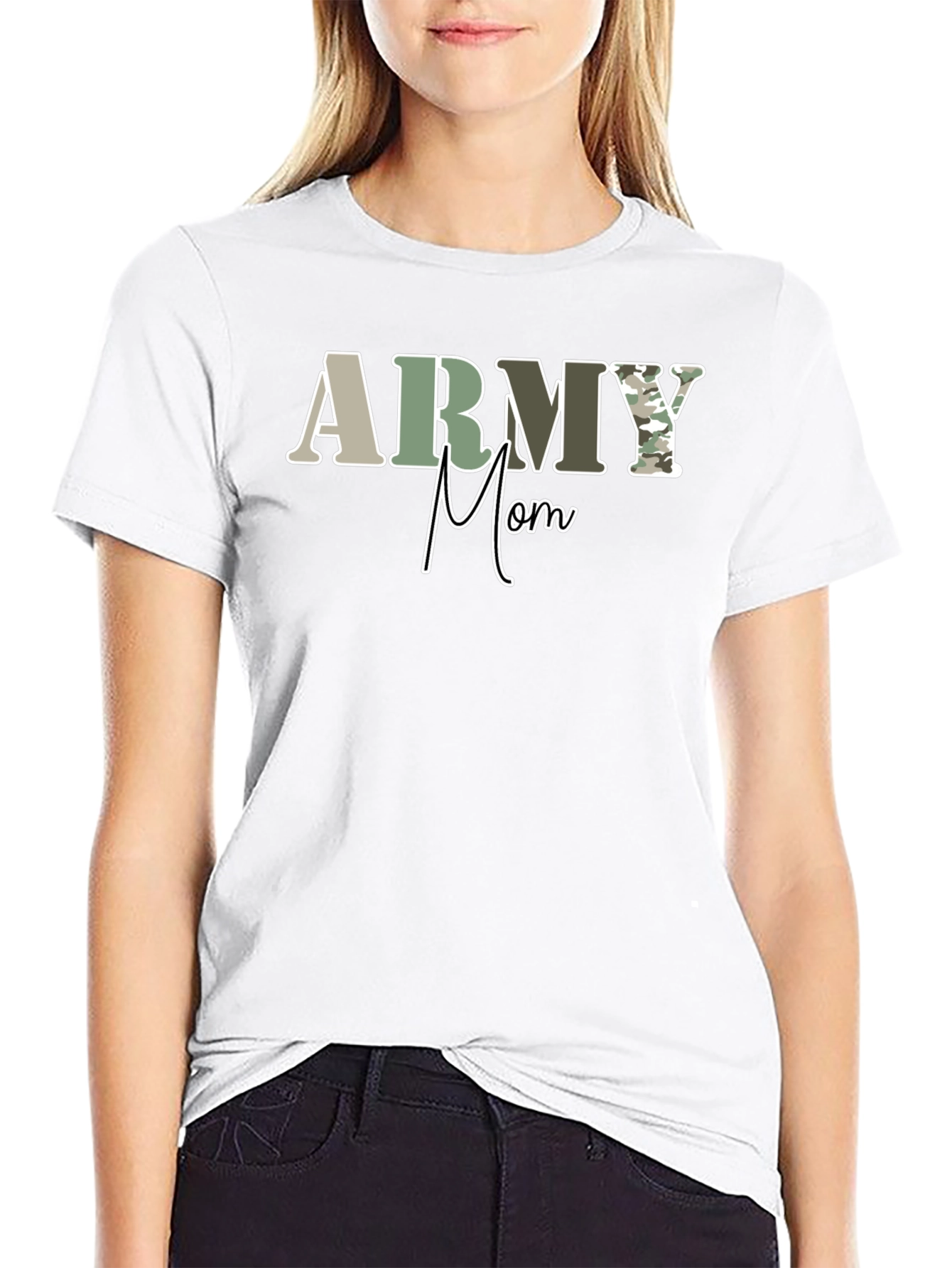 Army Mom Graphic Tee - Military Pride T-Shirt