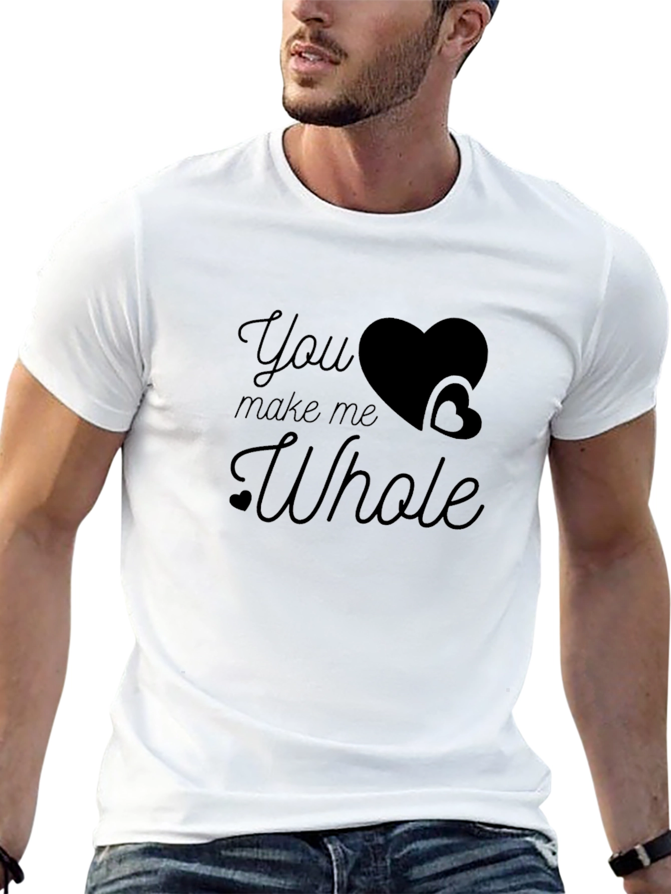 You Make Me Whole Graphic Tee - Black