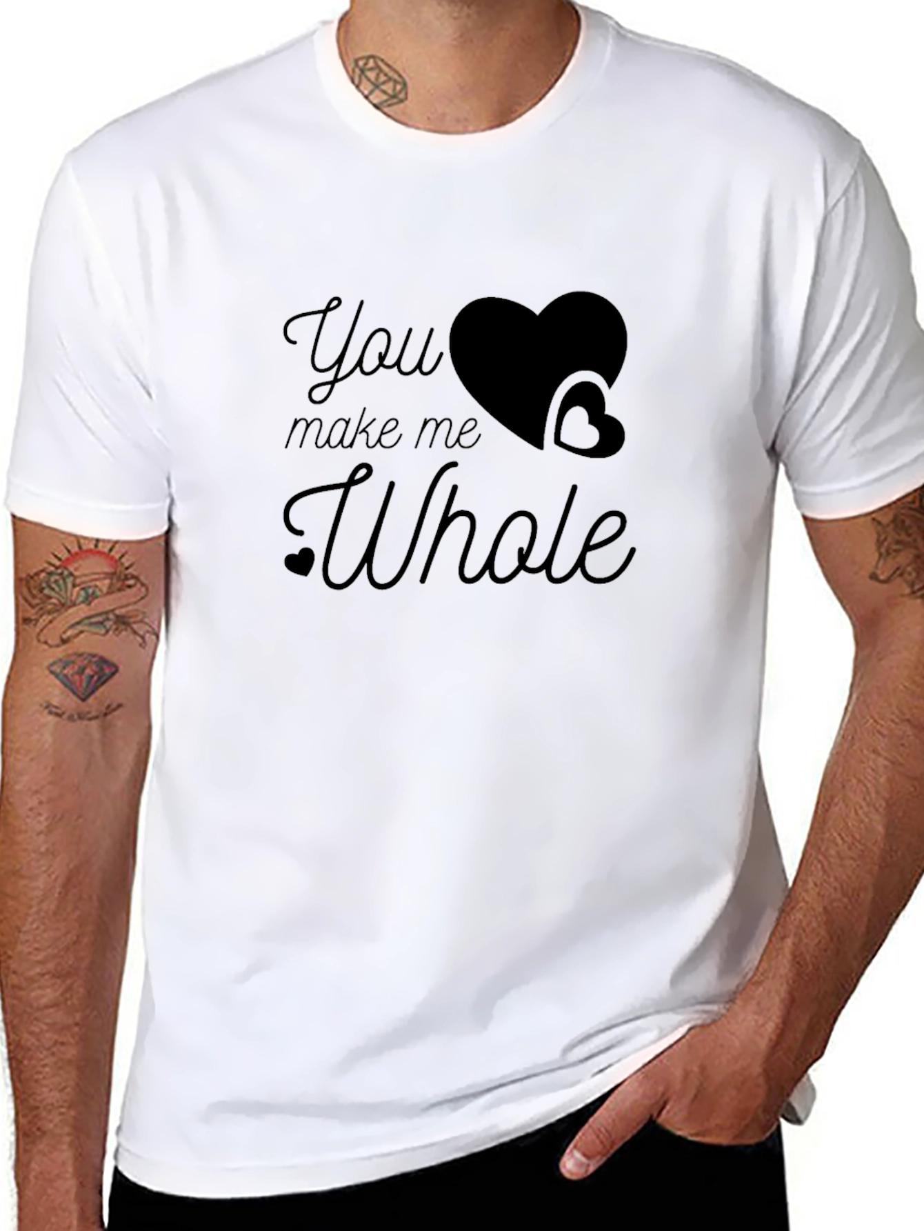 You Make Me Whole Graphic Tee - Black