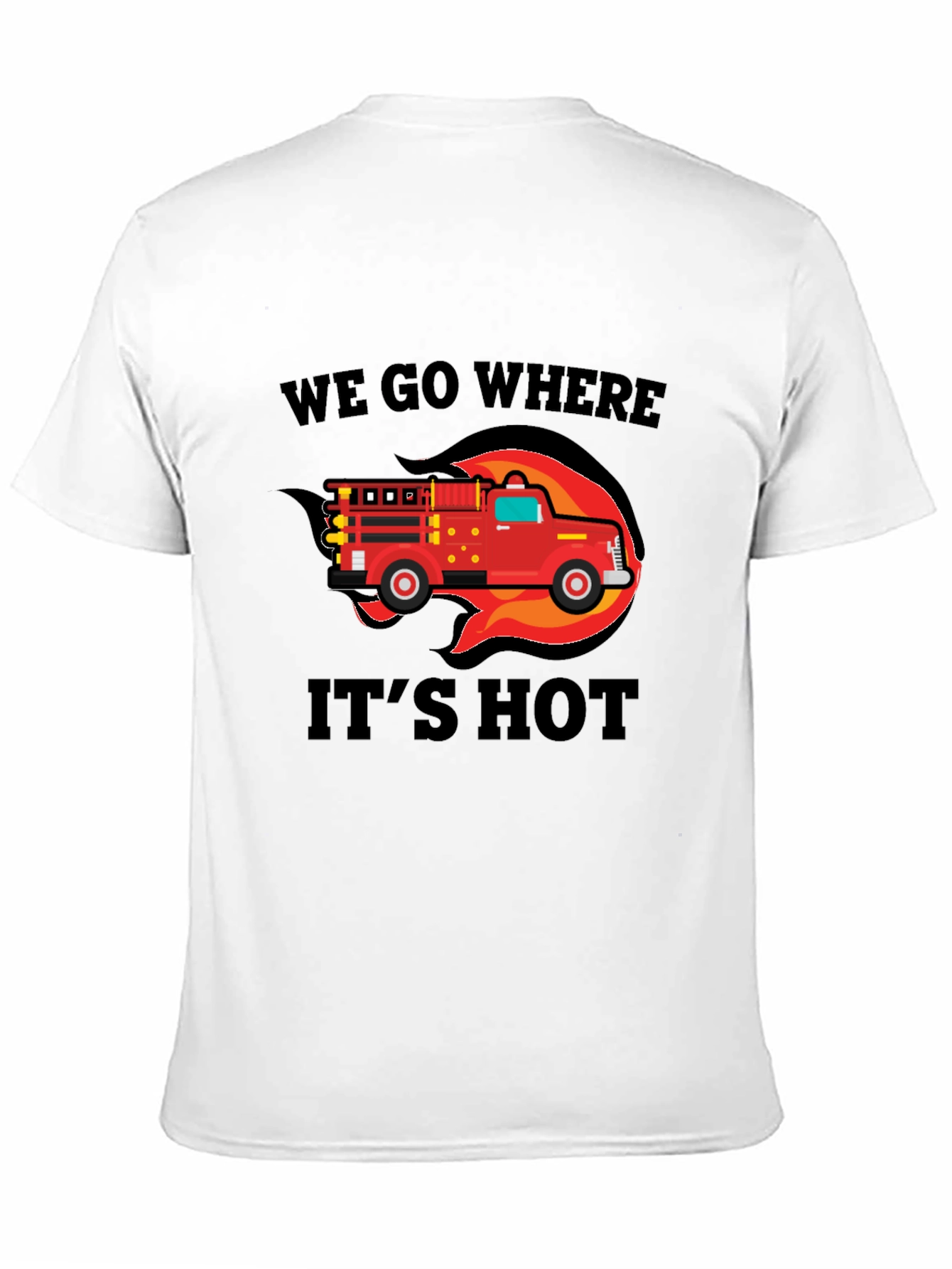 Firefighter Theme Black T-Shirt
