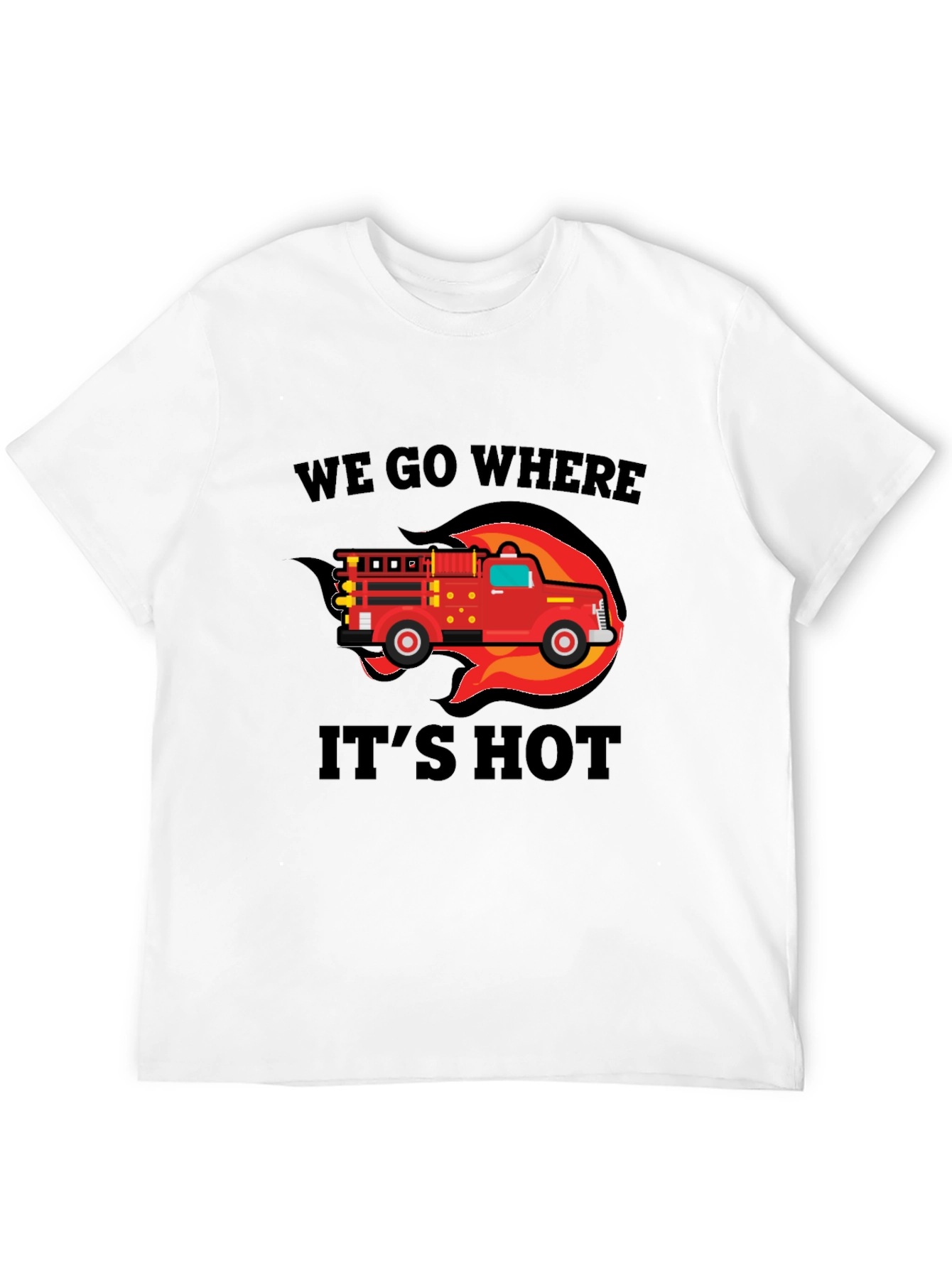 Firefighter Theme Black T-Shirt