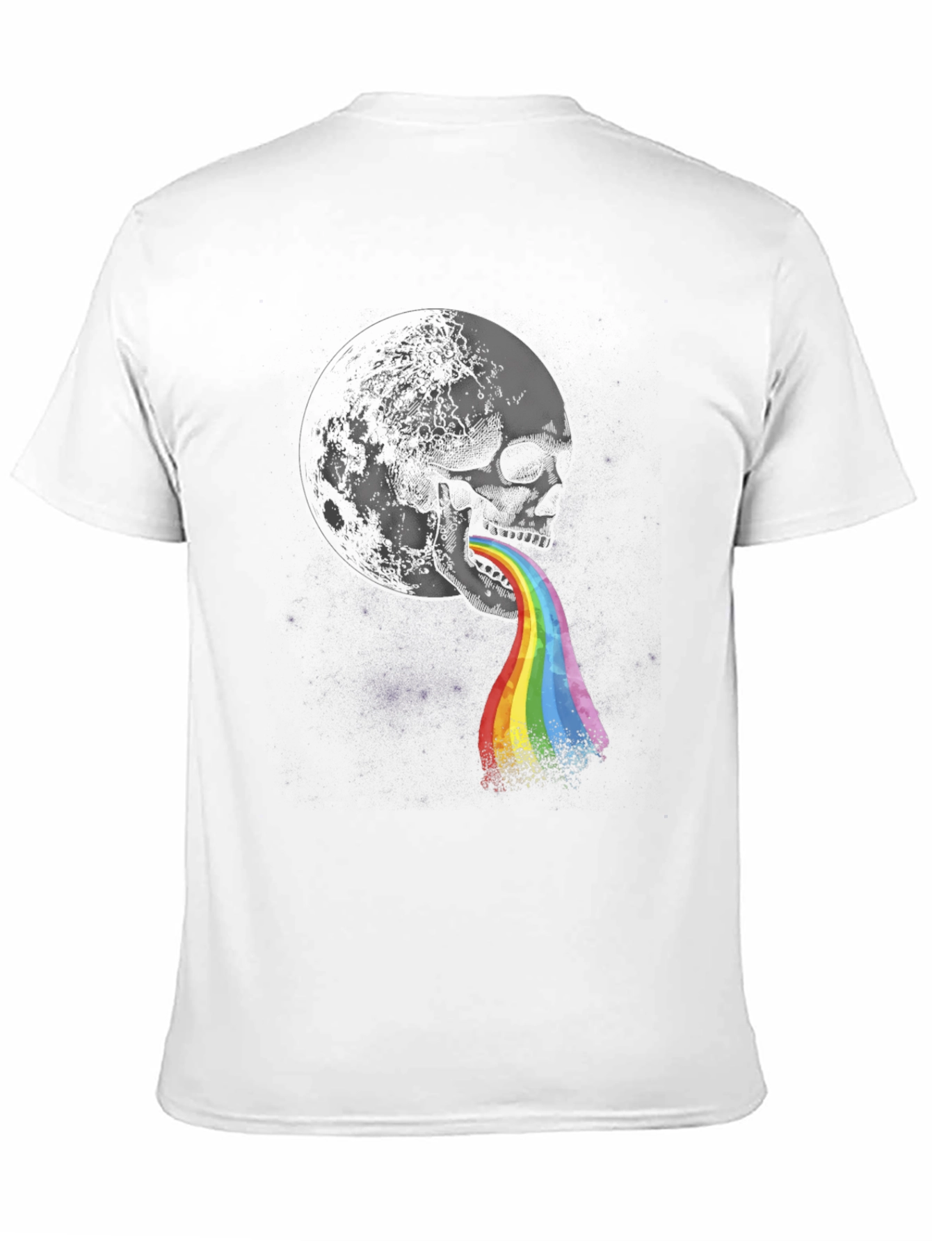 Skull Rainbow Vomit Graphic Tee