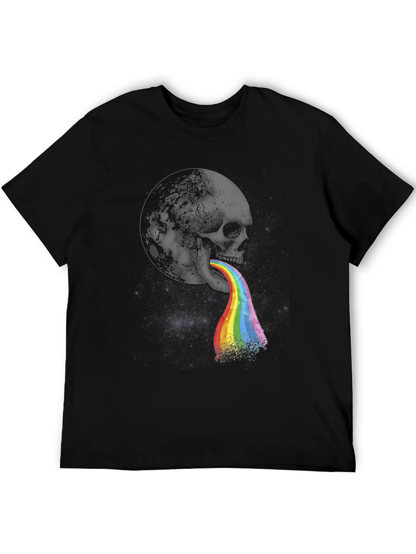 Skull Rainbow Vomit Graphic Tee