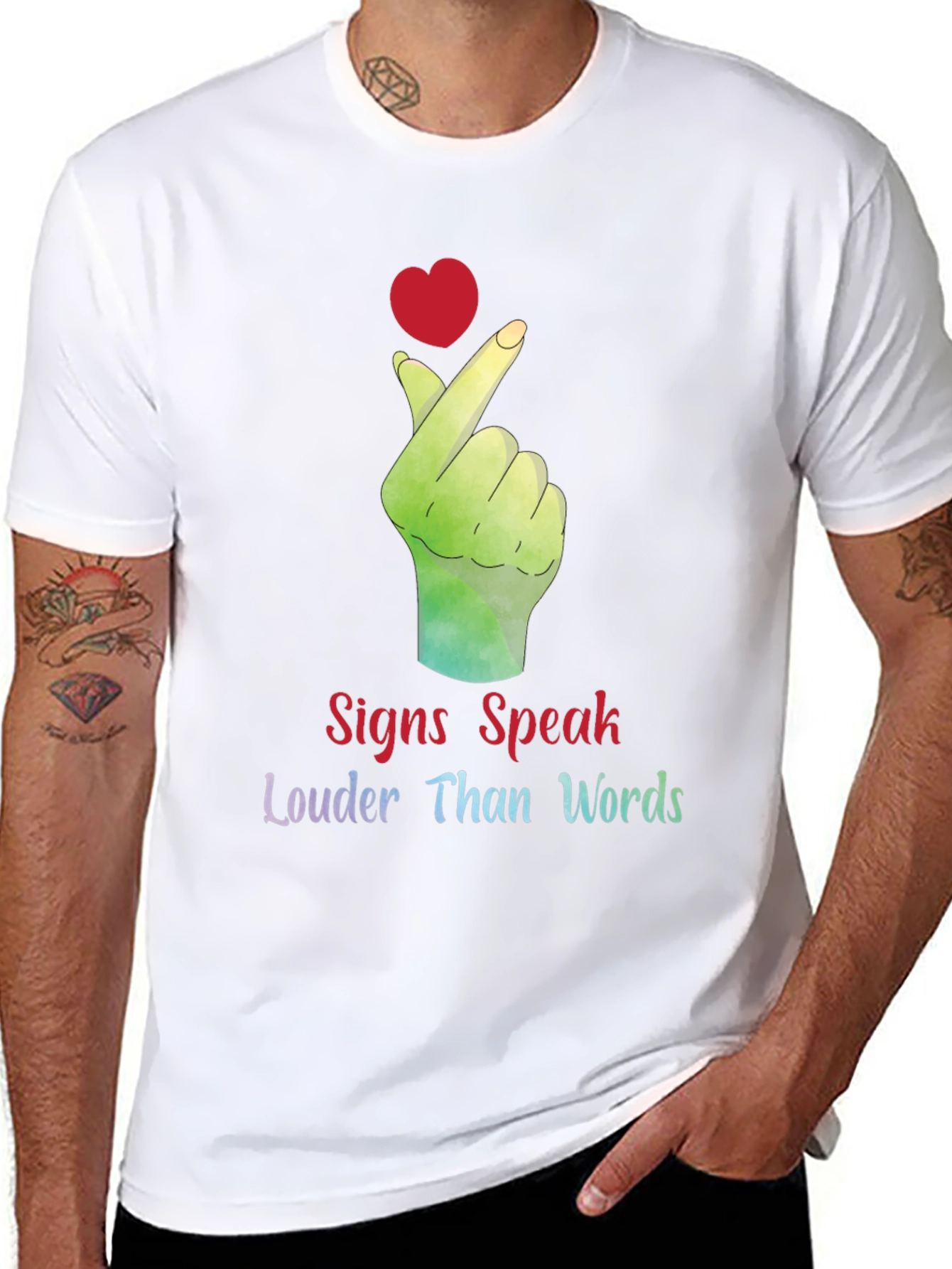 Signs Speak Louder Than Words Graphic Tee