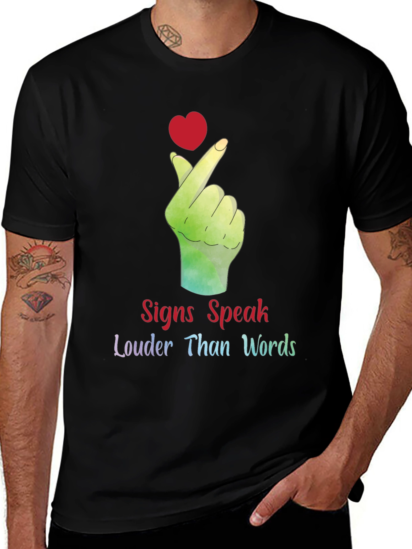 Signs Speak Louder Than Words Graphic Tee