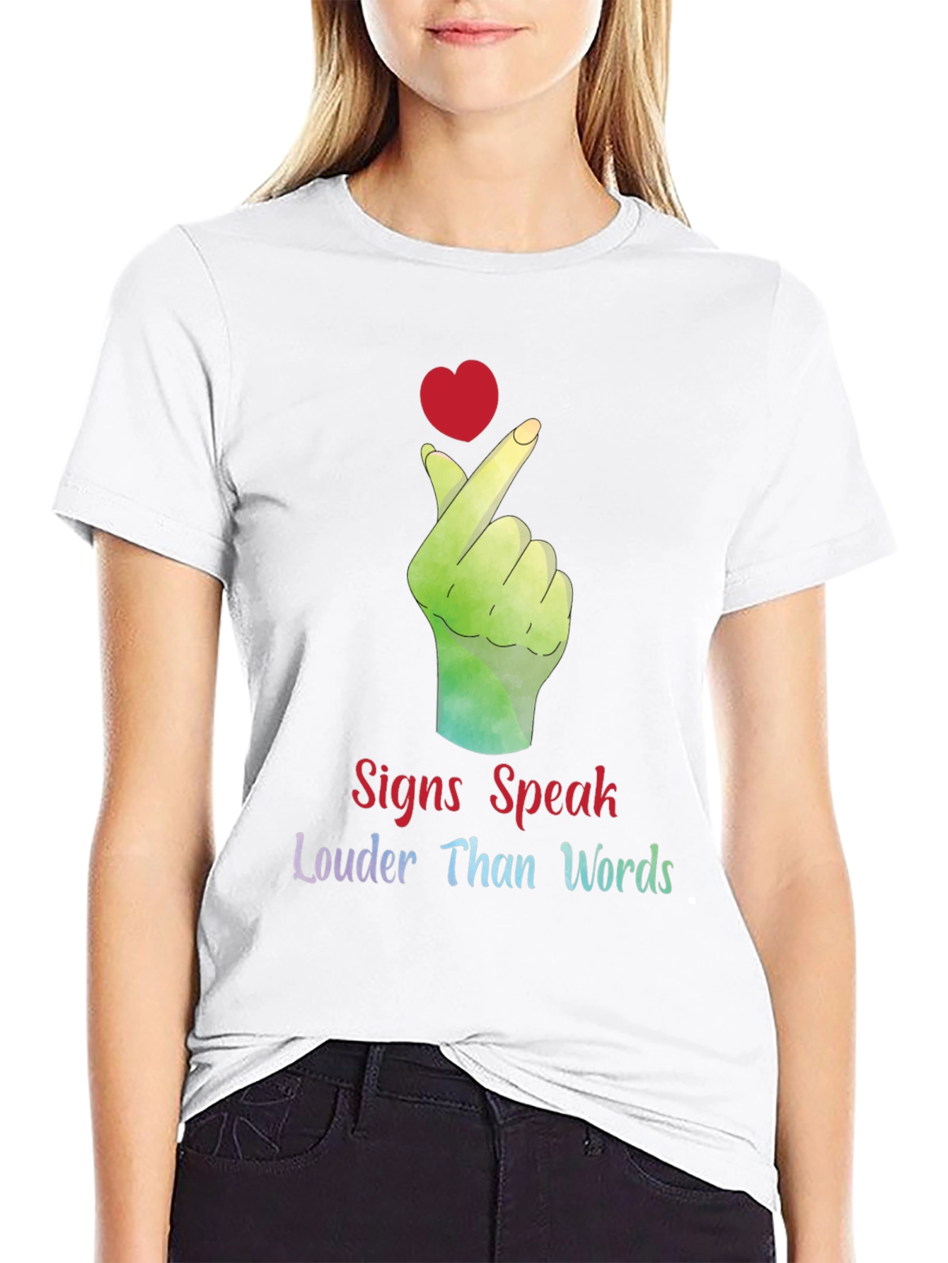 Signs Speak Louder Than Words Graphic Tee