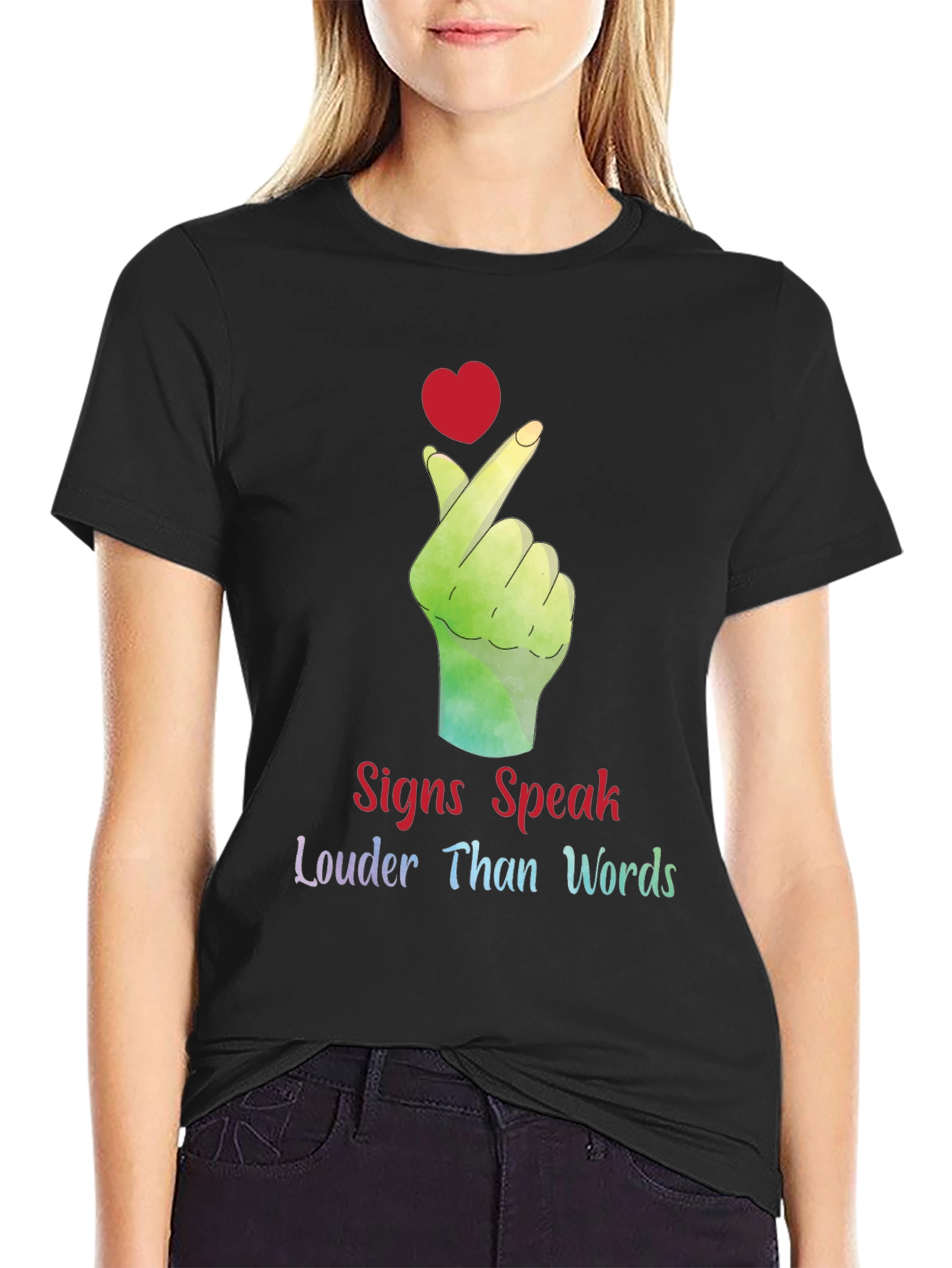 Signs Speak Louder Than Words Graphic Tee