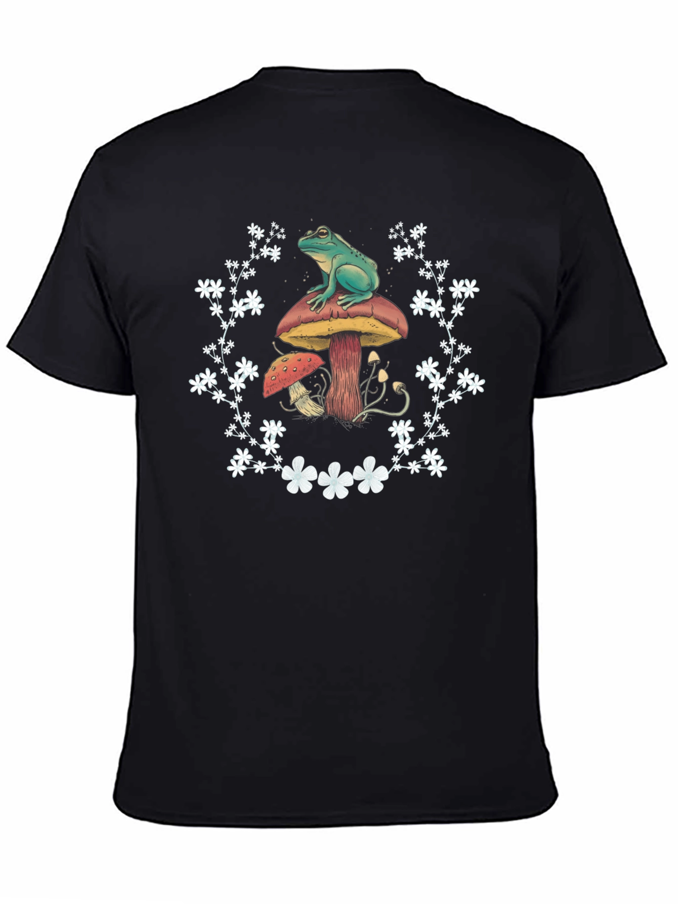 Frog and Mushroom T-Shirt - Unique Graphic Tee