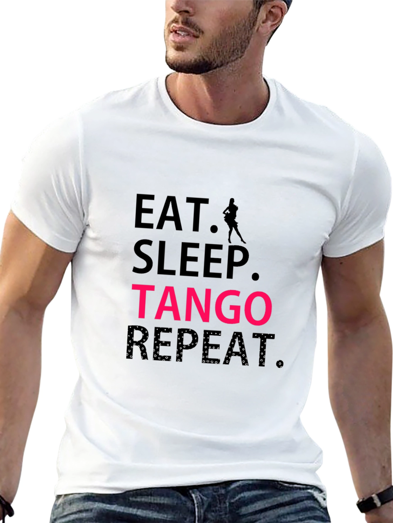 Eat Sleep Tango Repeat Black T-Shirt