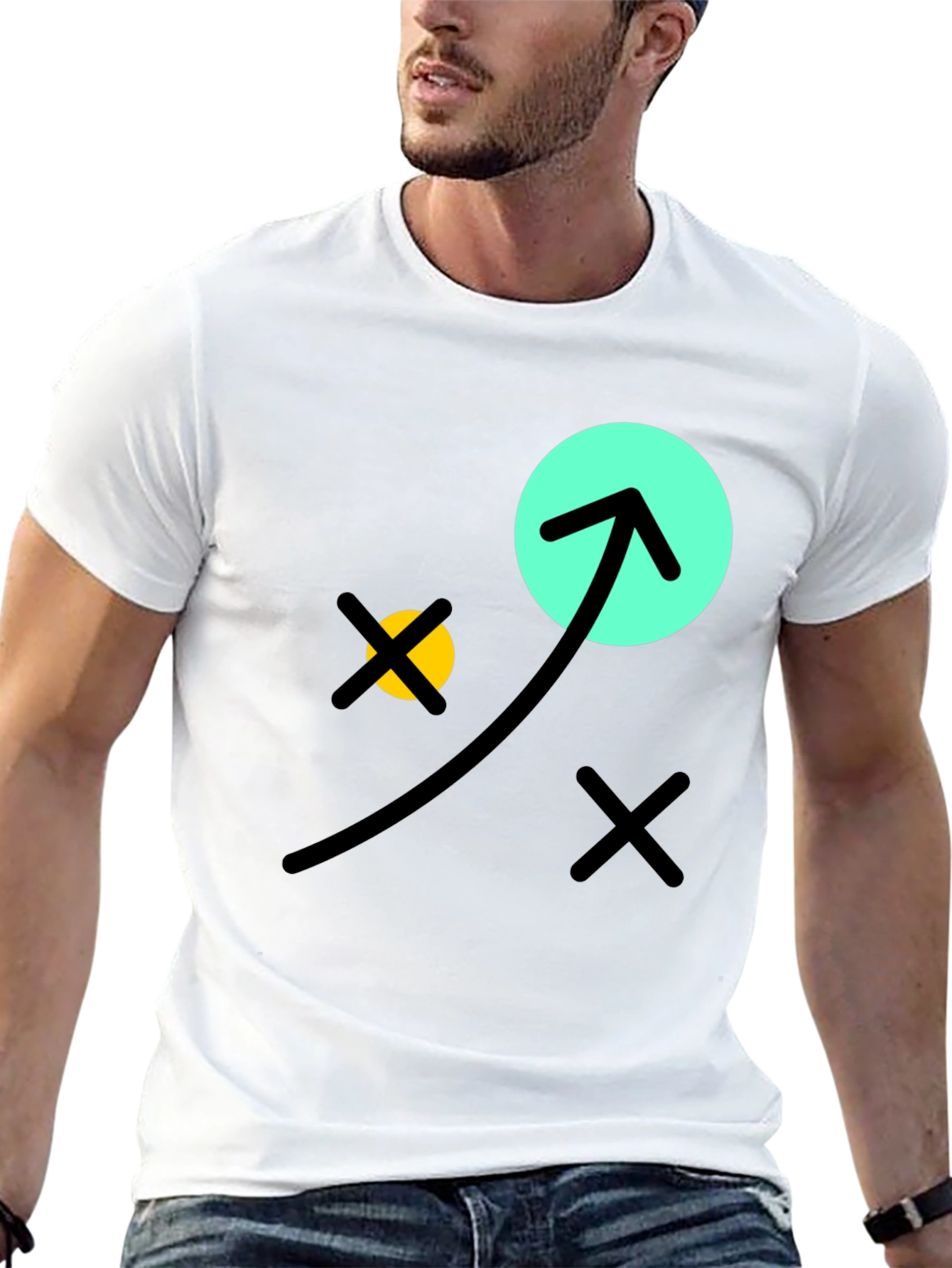 Graphic Tee: Arrow & Circles Design