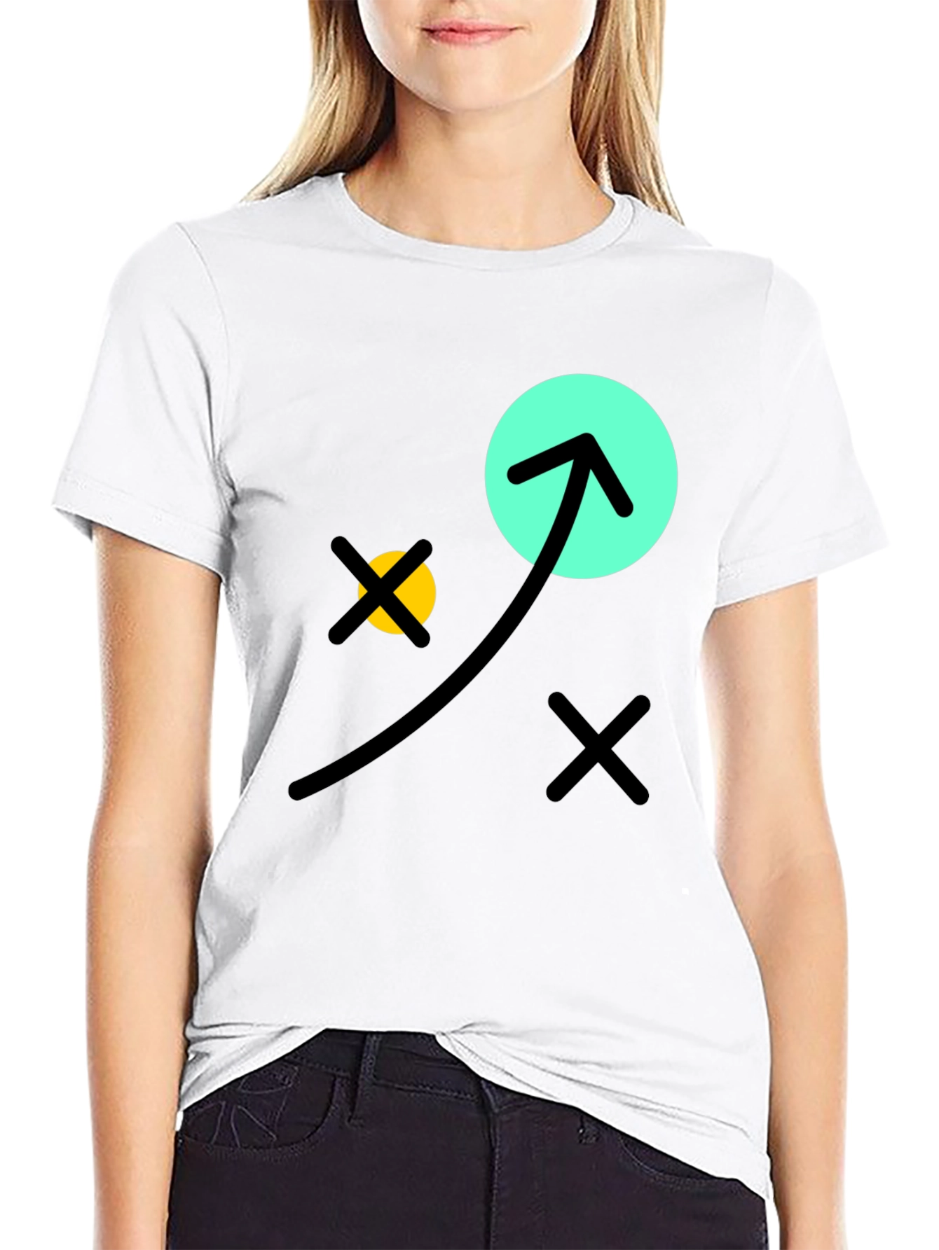 Graphic Tee: Arrow & Circles Design