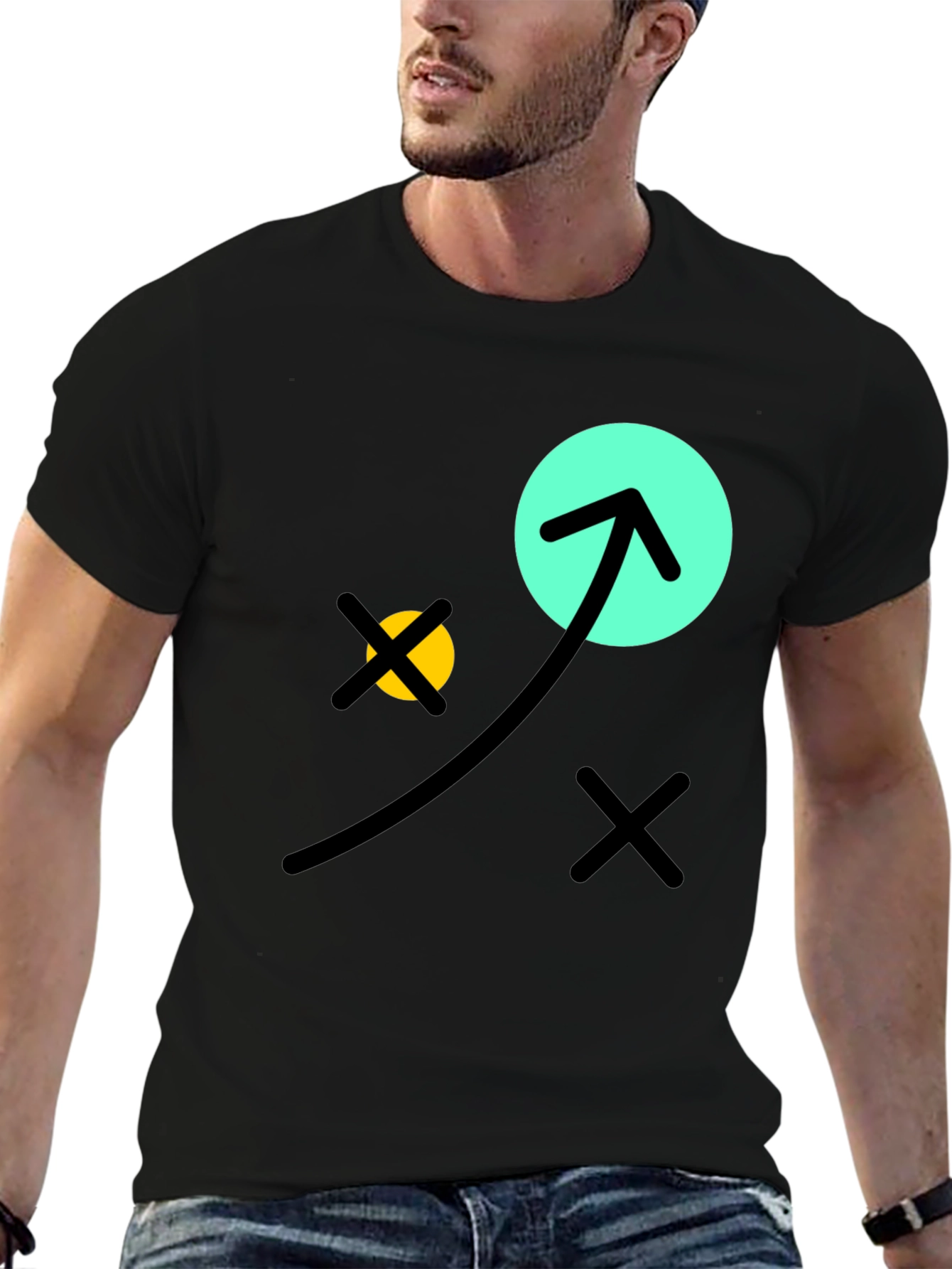 Graphic Tee: Arrow & Circles Design