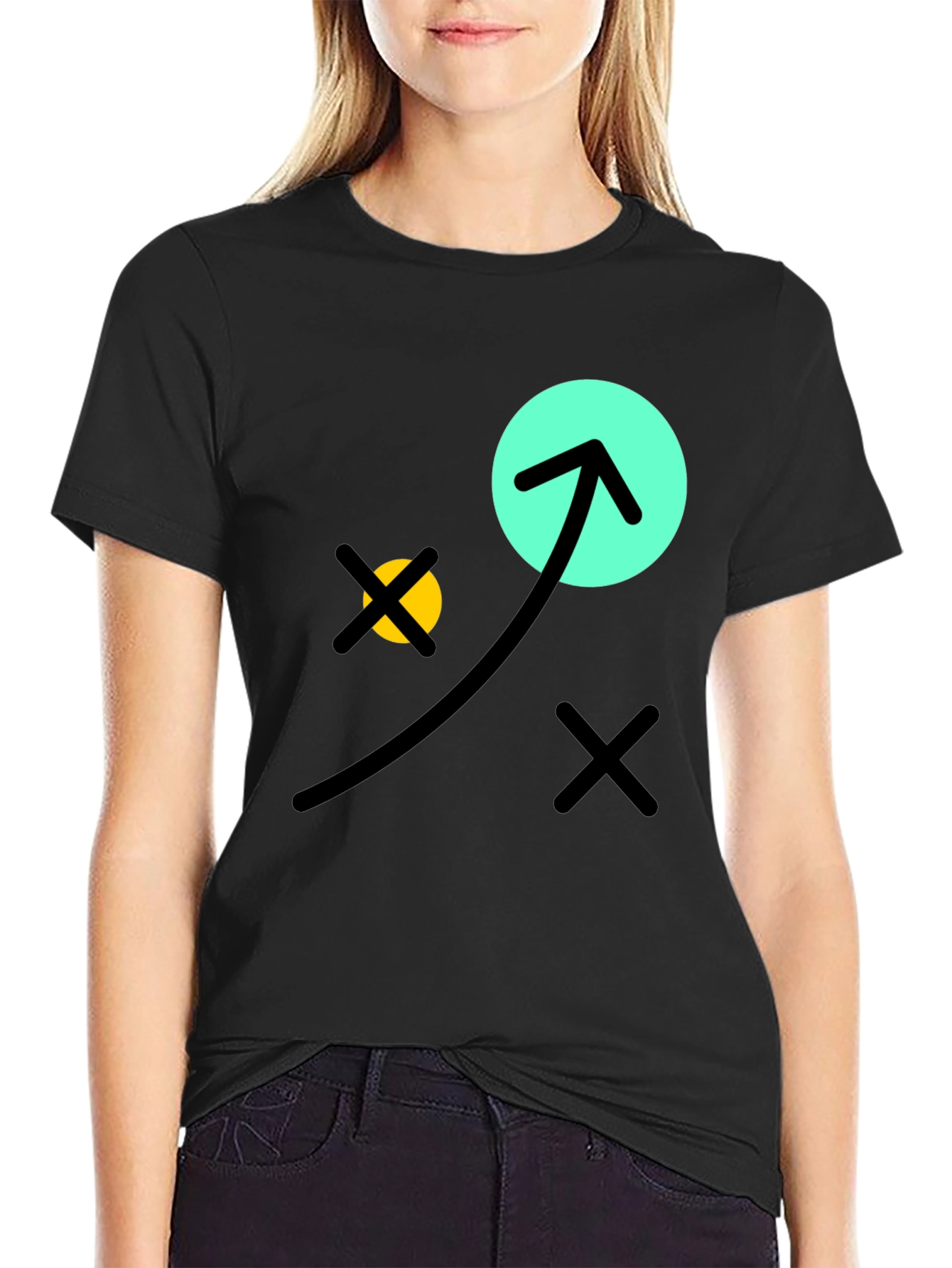 Graphic Tee: Arrow & Circles Design