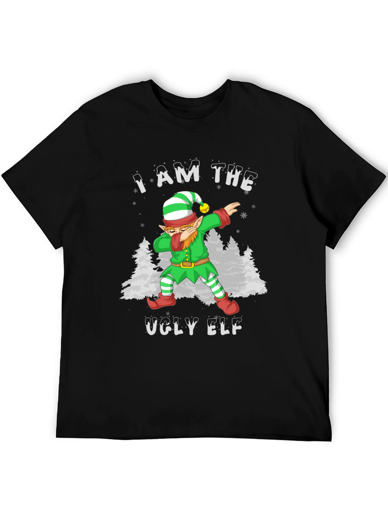 Ugly Elf Dabbing Christmas T-Shirt