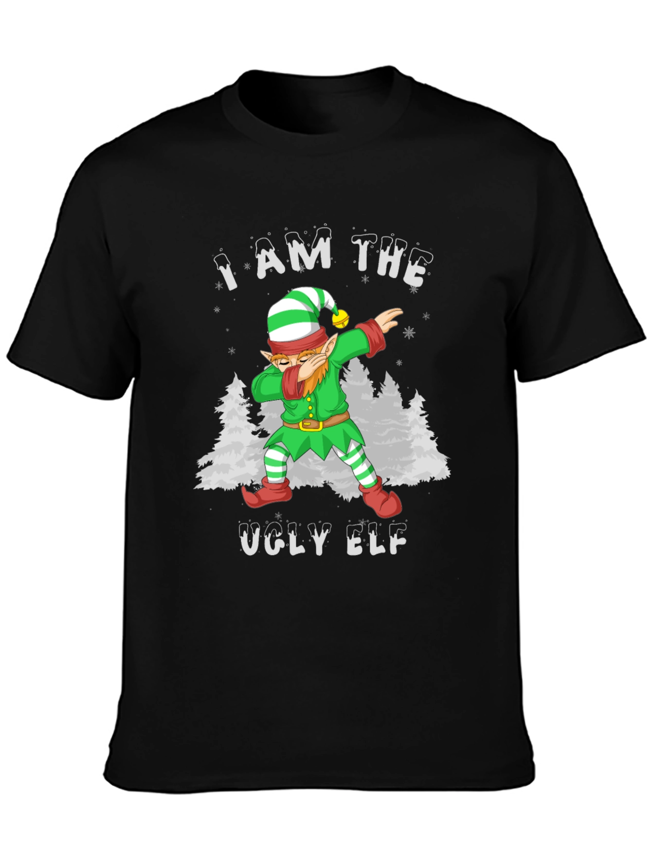 Ugly Elf Dabbing Christmas T-Shirt
