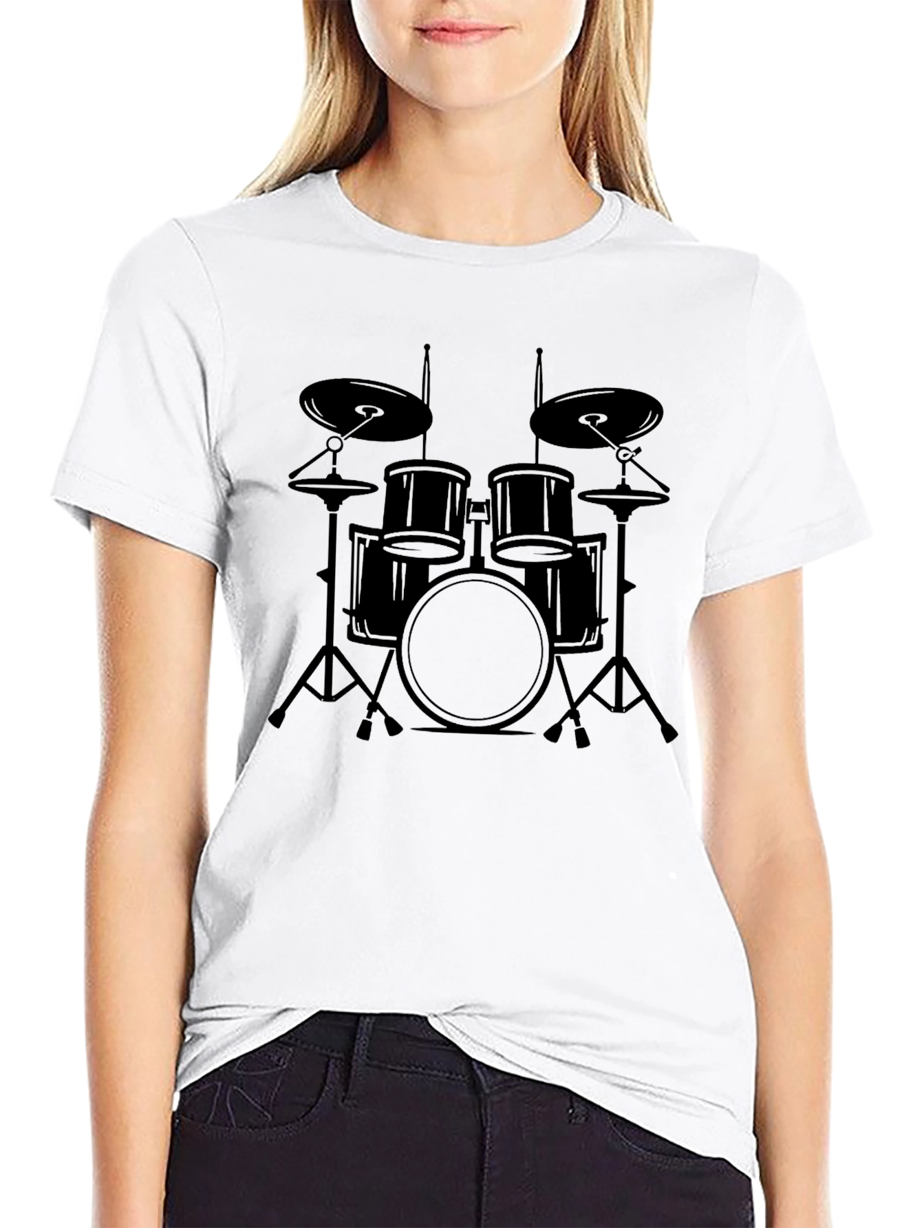 Drum Kit Graphic Tee - Musician T-Shirt