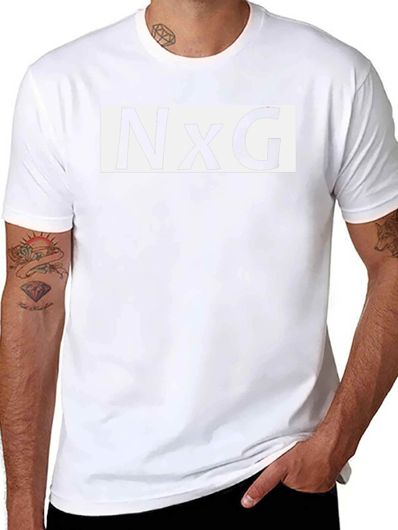 NxG Graphic Tee - Black Cotton Blend Casual Style