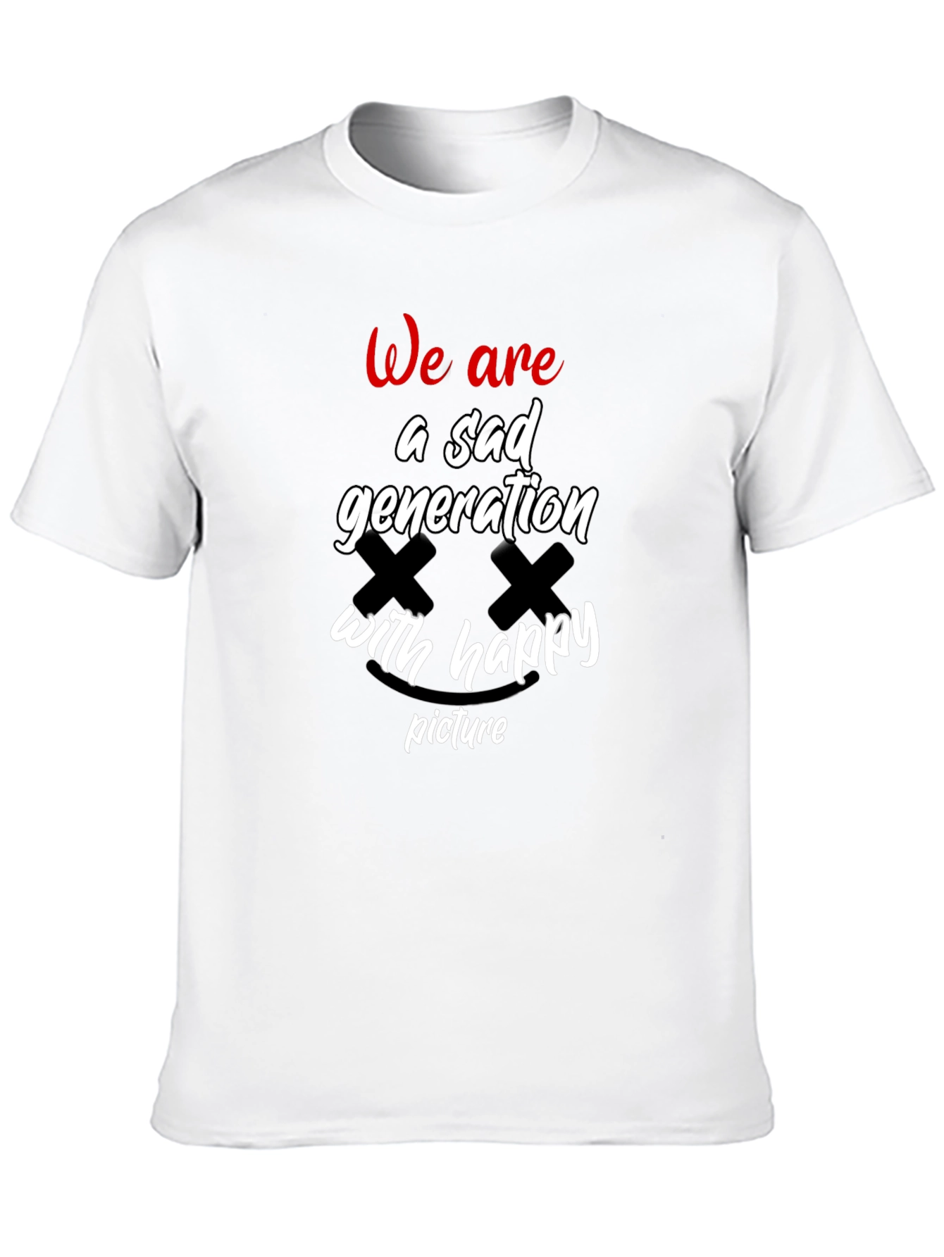 Sad Generation Graphic T-Shirt - Trendy Black Tee