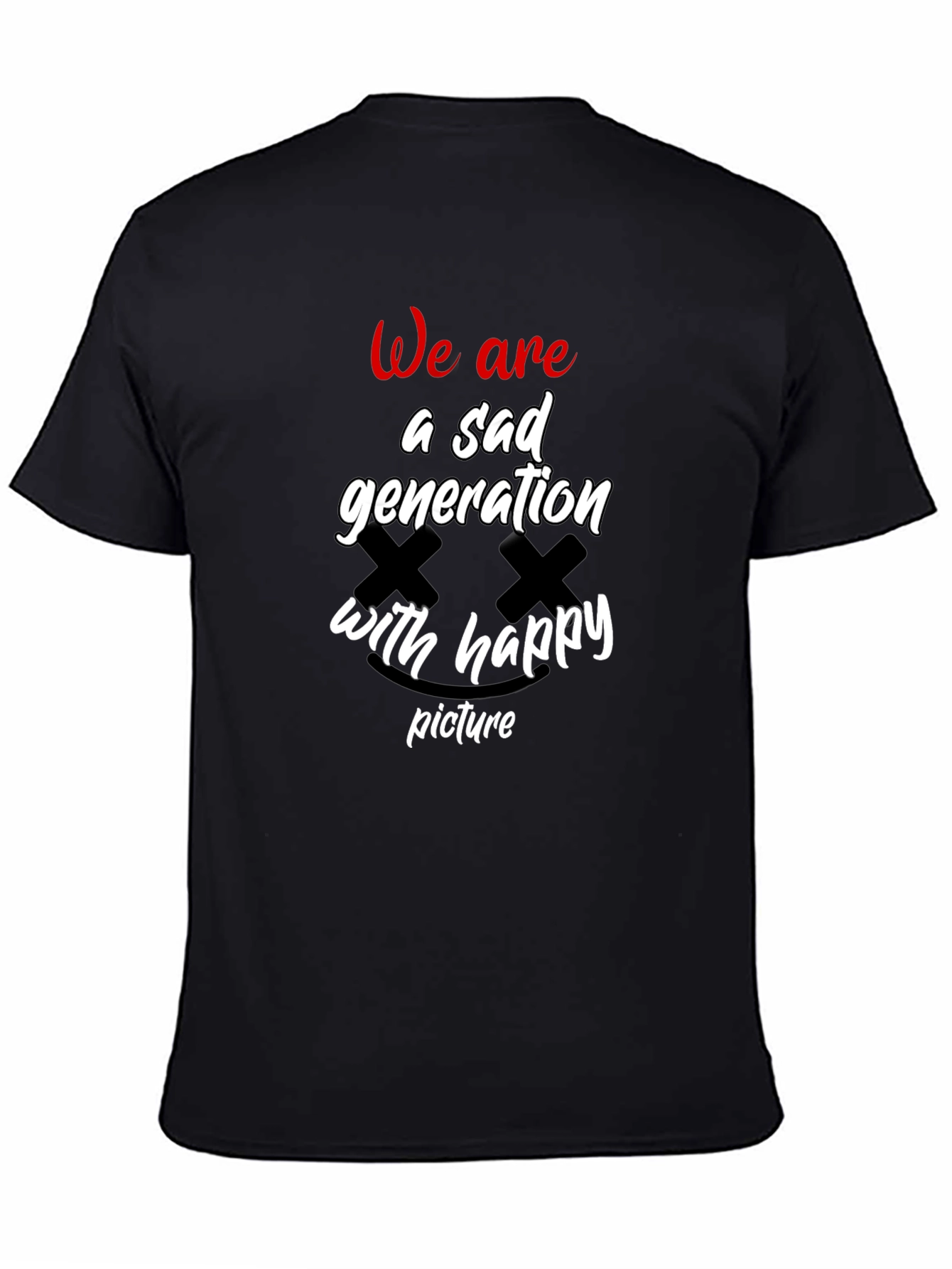 Sad Generation Graphic T-Shirt - Trendy Black Tee