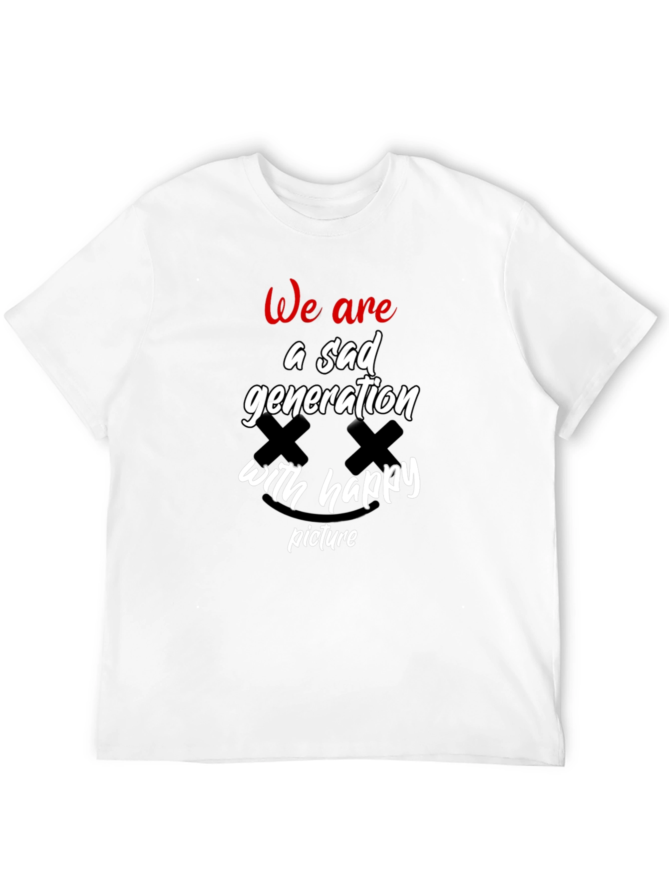Sad Generation Graphic T-Shirt - Trendy Black Tee