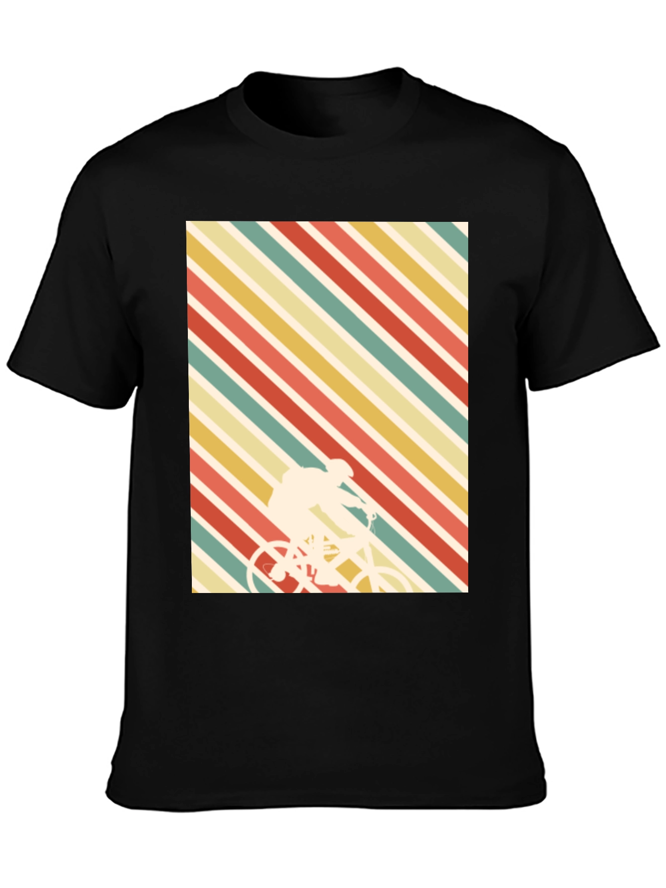 Retro Stripes Cyclist T-Shirt