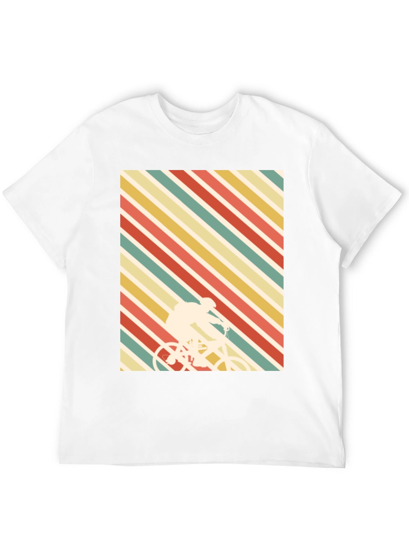 Retro Stripes Cyclist T-Shirt