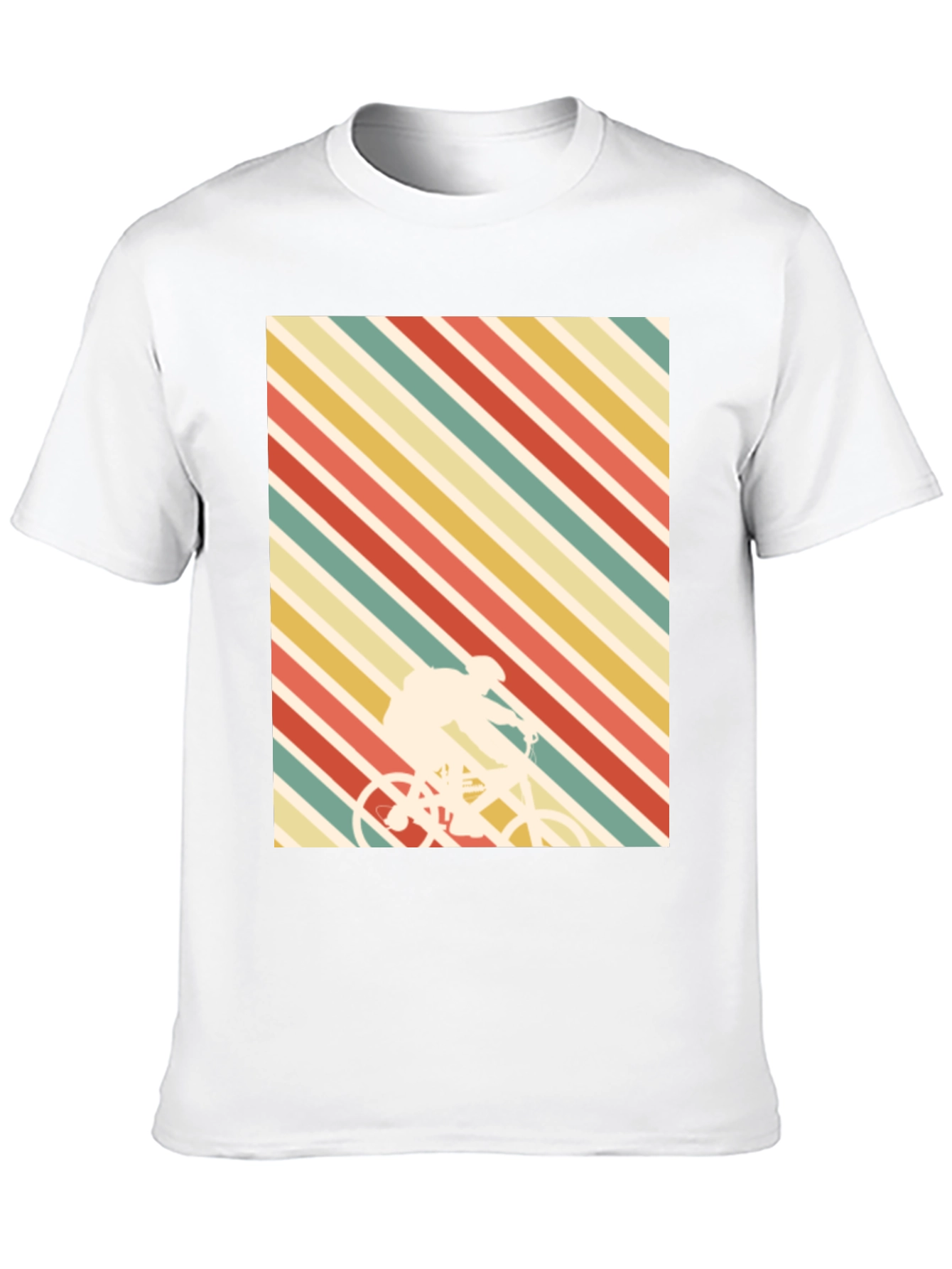 Retro Stripes Cyclist T-Shirt