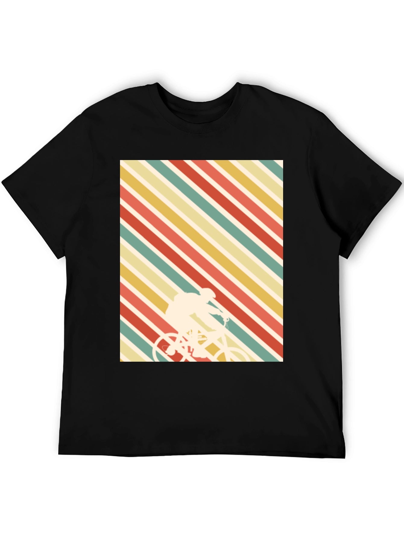 Retro Stripes Cyclist T-Shirt