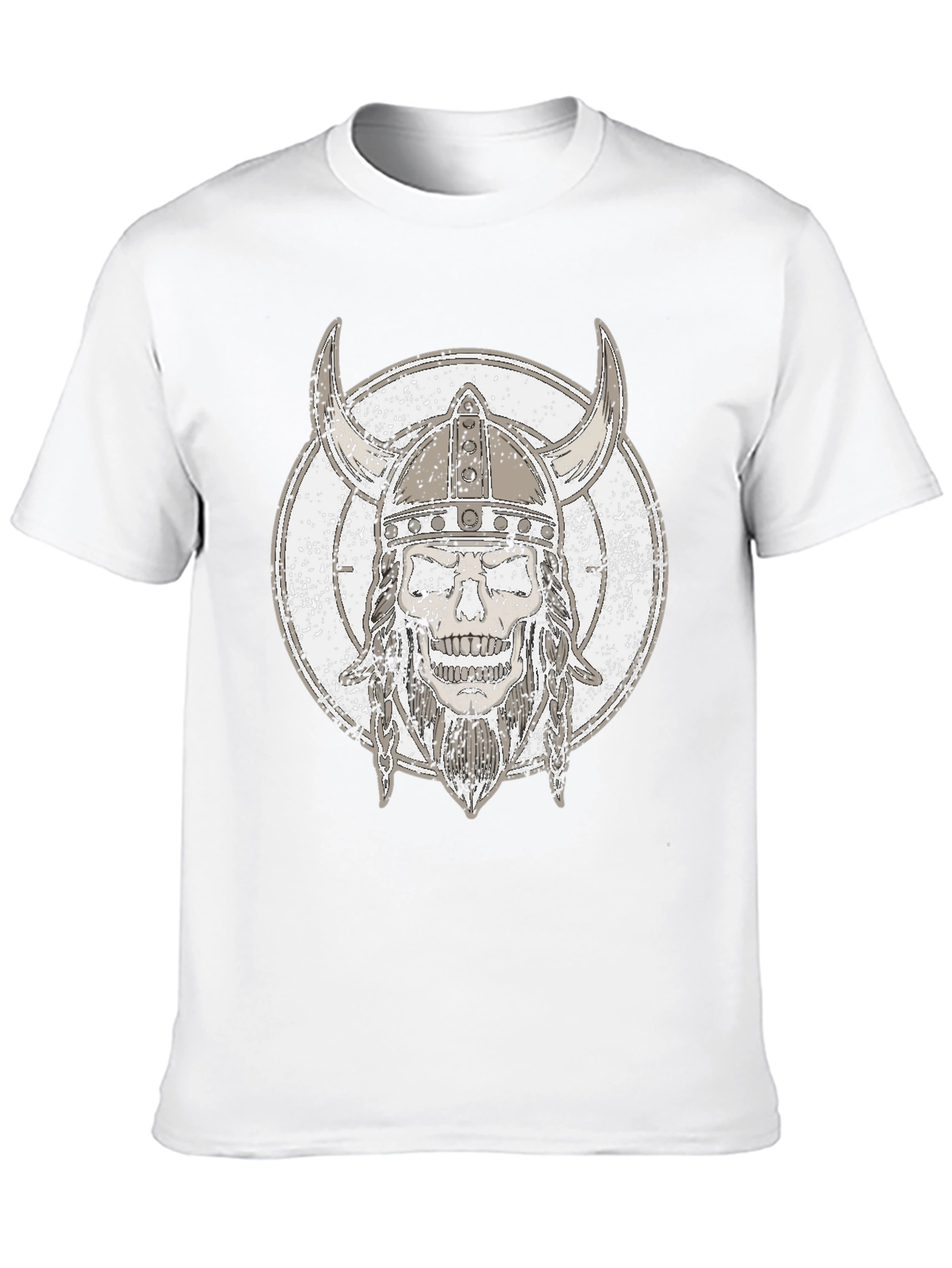 Viking Skull Graphic Tee - Black