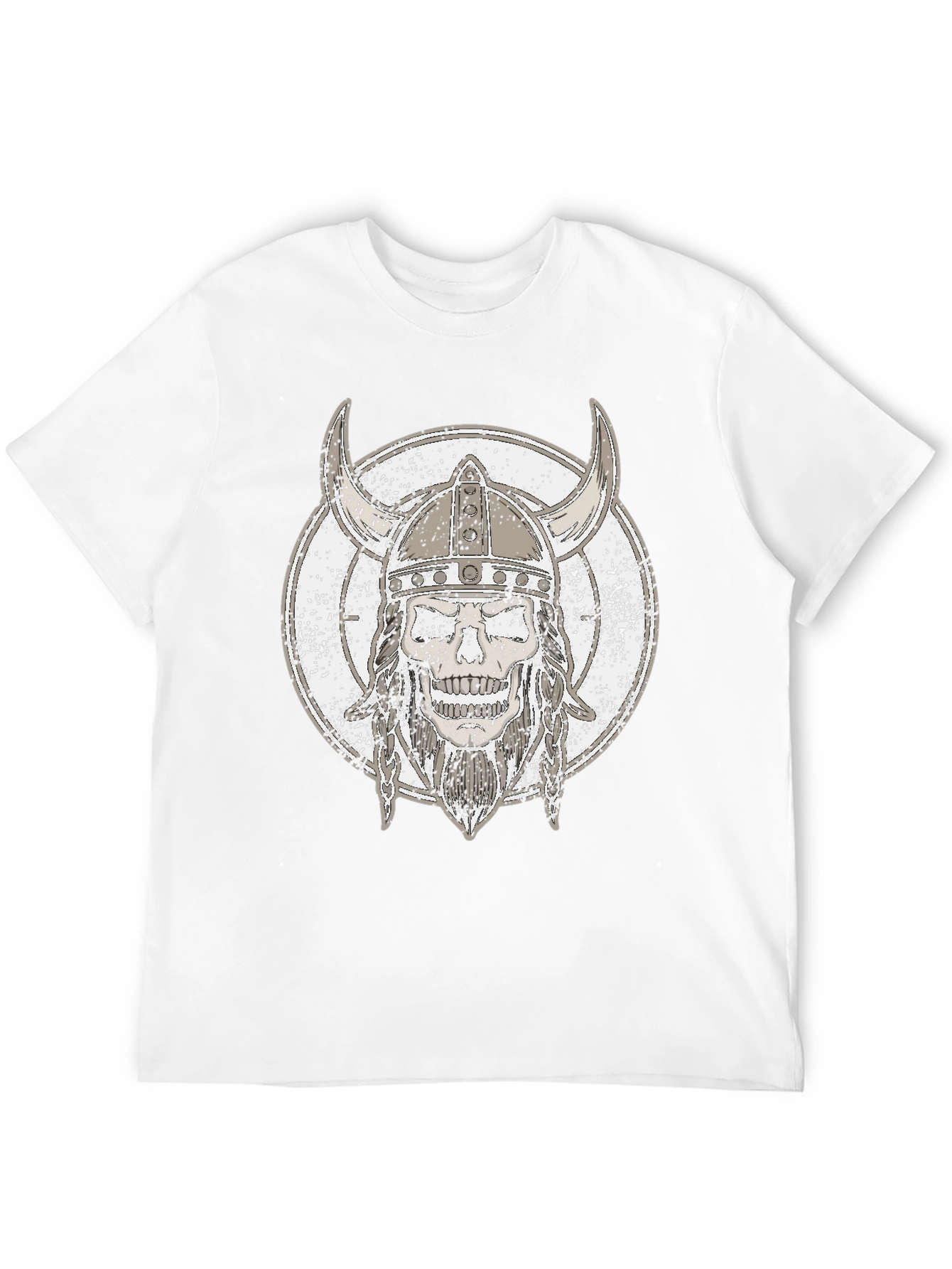Viking Skull Graphic Tee - Black