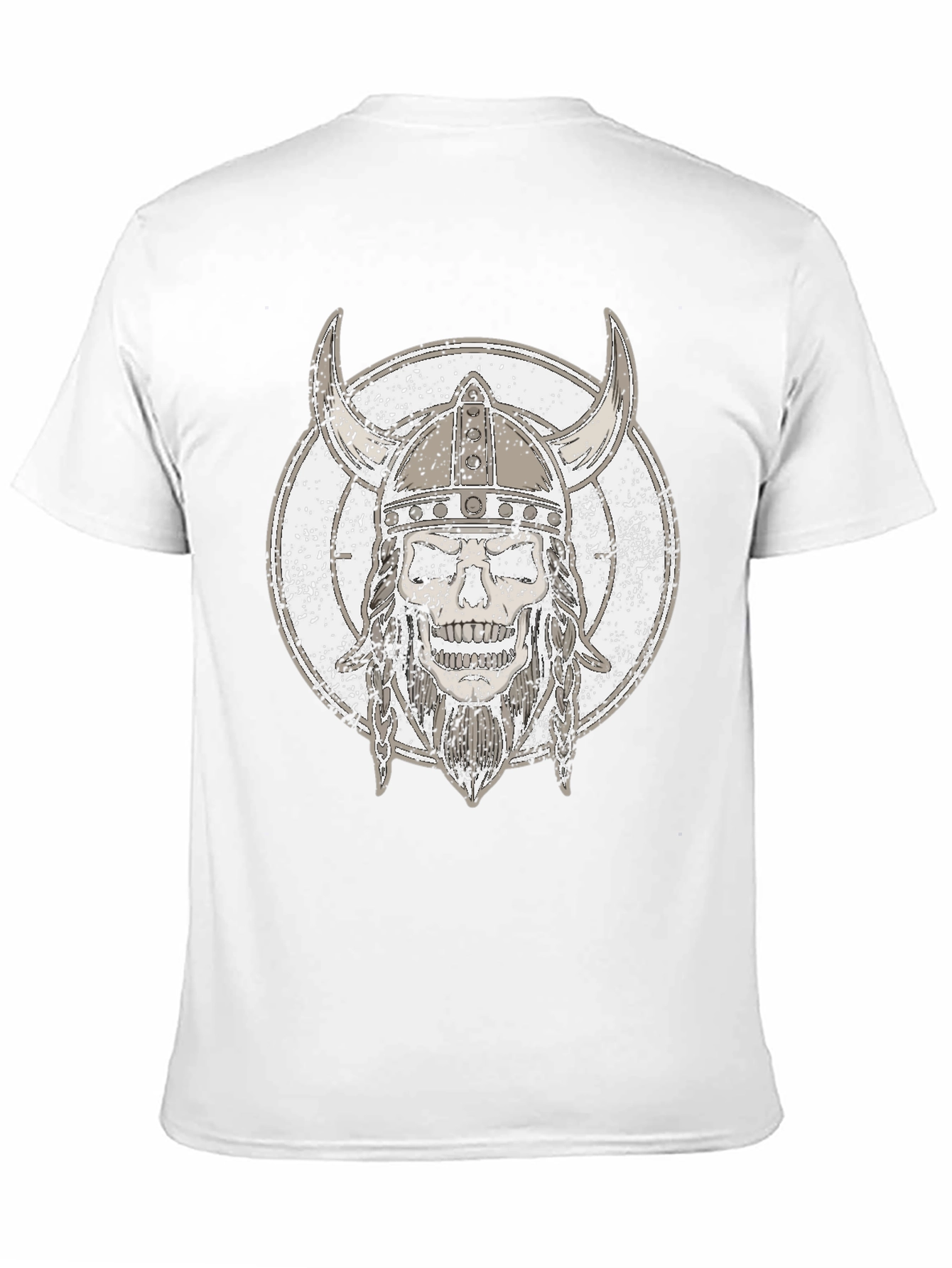 Viking Skull Graphic Tee - Black