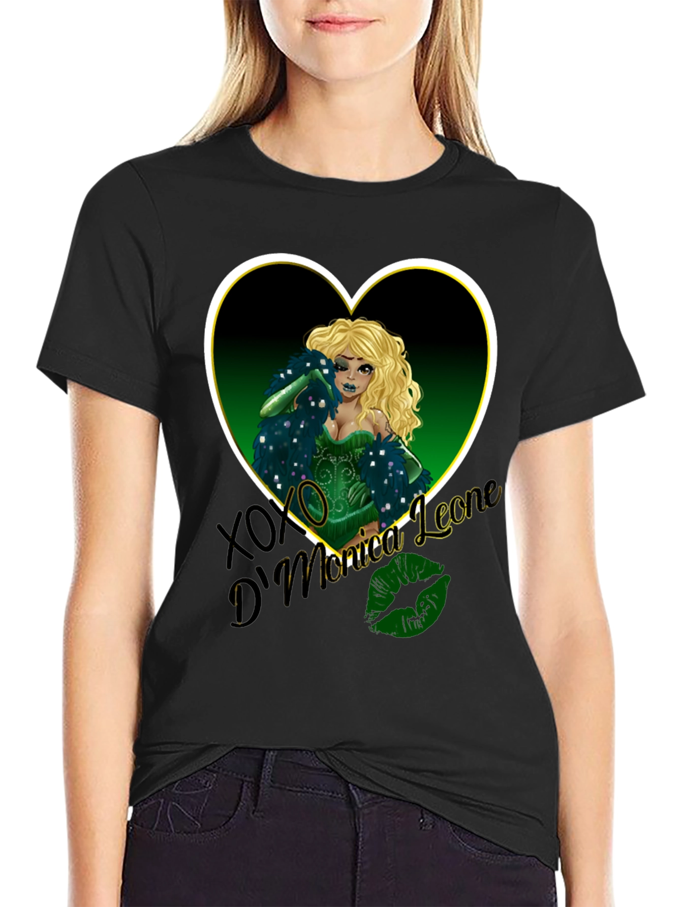 Monica Leone Graphic Tee - Heart Design