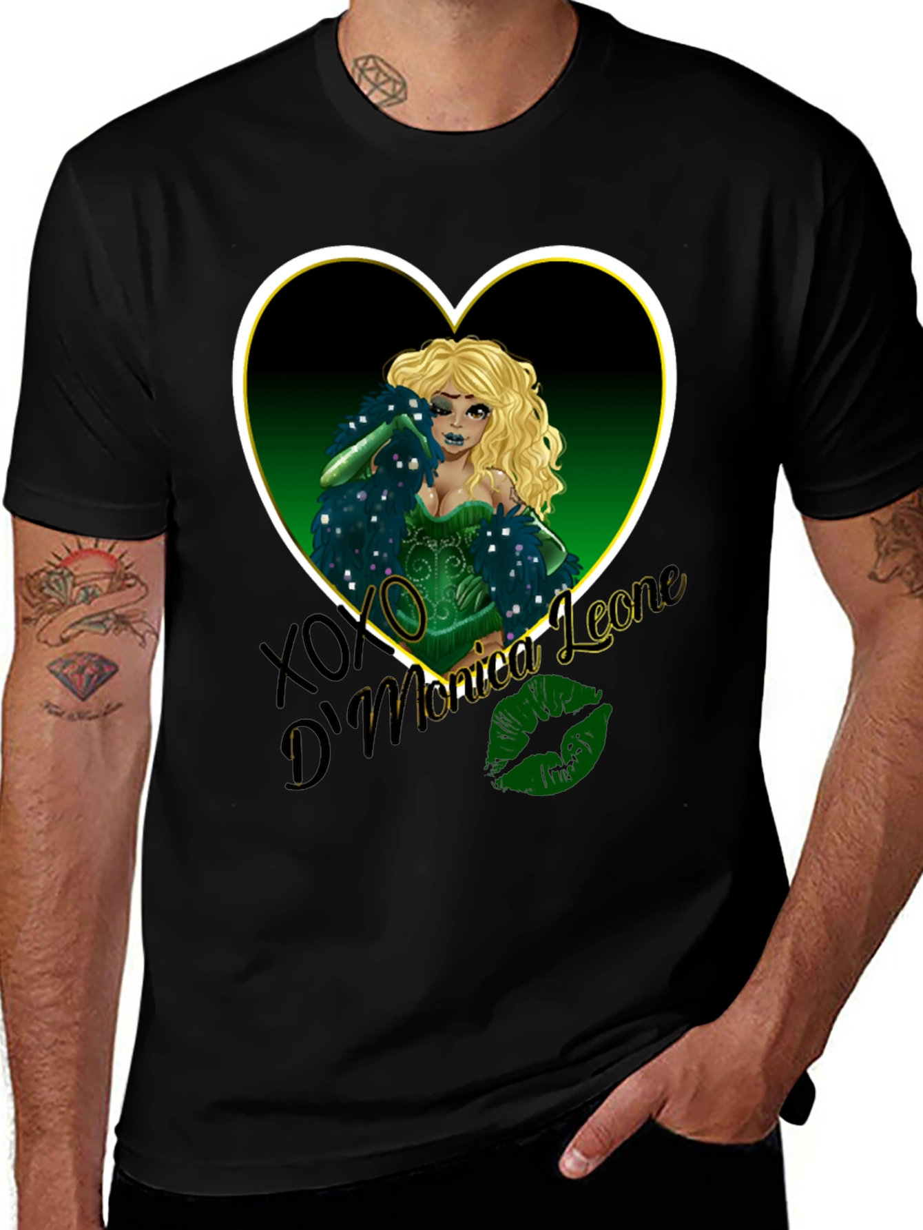 Monica Leone Graphic Tee - Heart Design