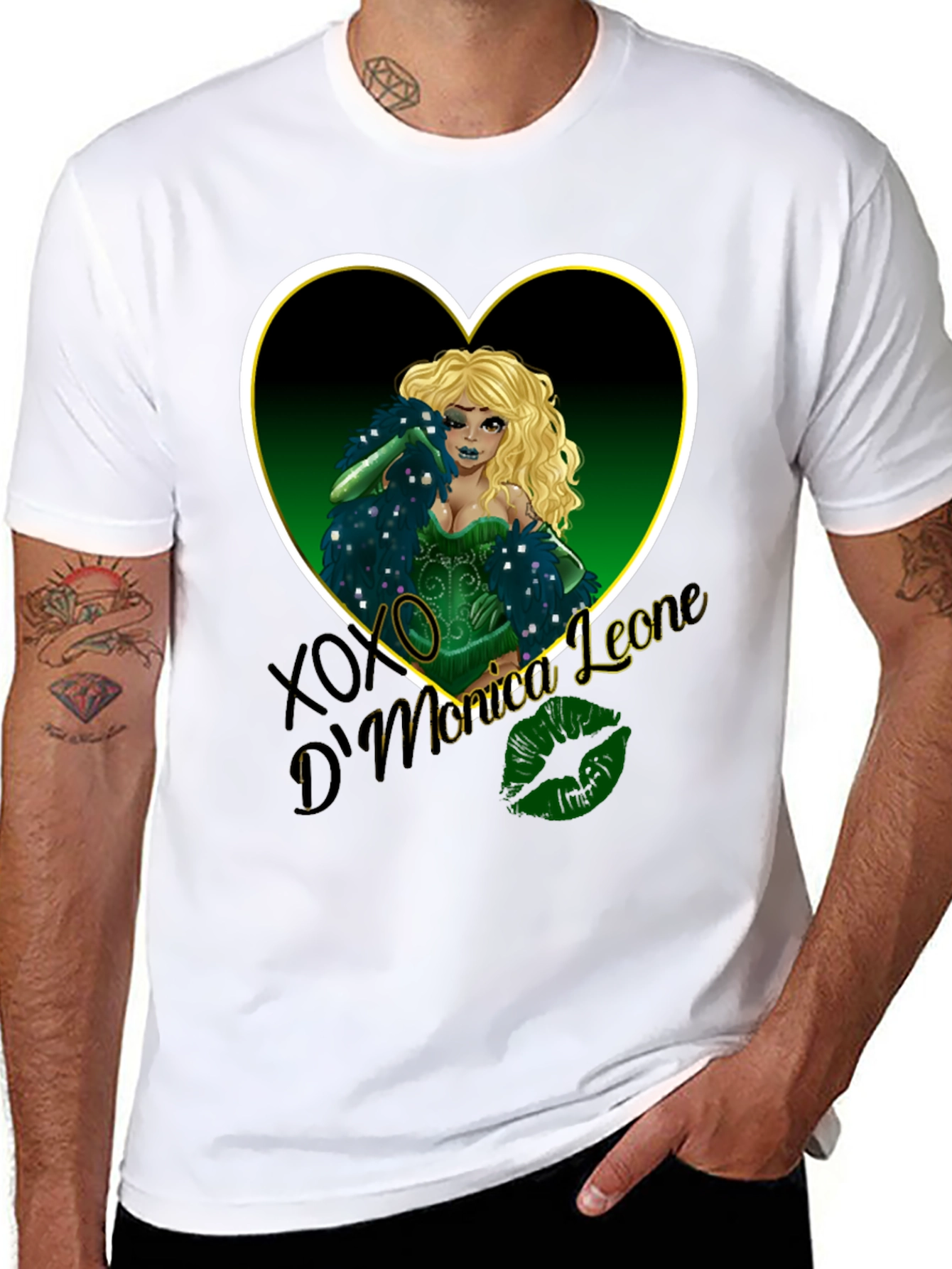Monica Leone Graphic Tee - Heart Design