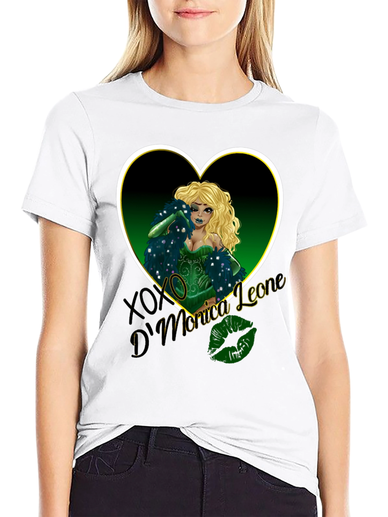 Monica Leone Graphic Tee - Heart Design