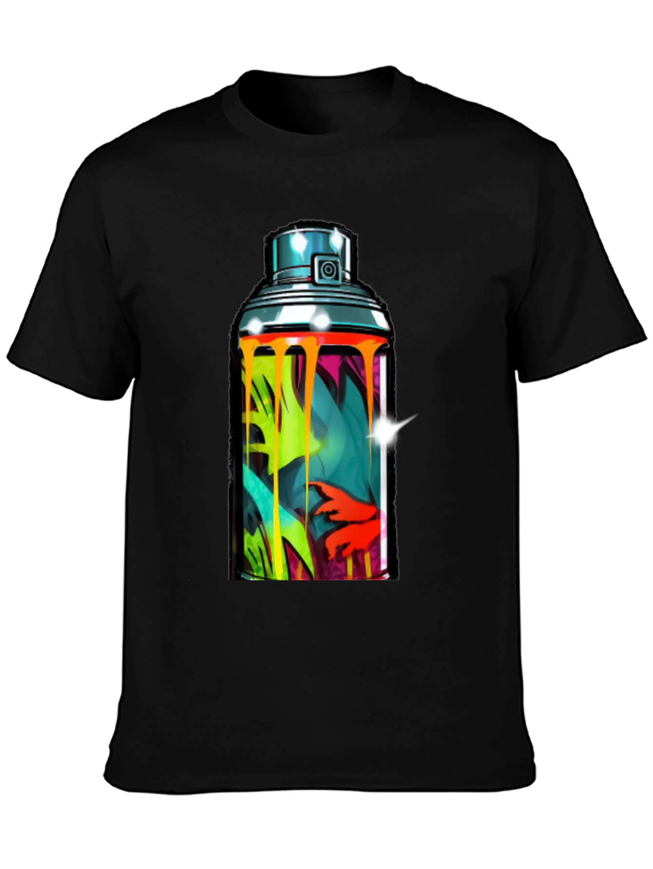 Spray Paint Can Graphic Tee - Urban Art Shirt