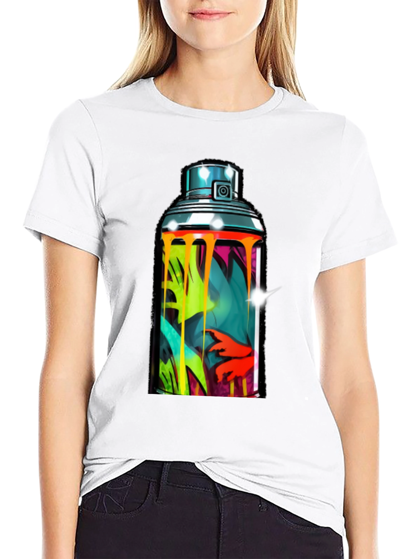 Spray Paint Can Graphic Tee - Urban Art Shirt