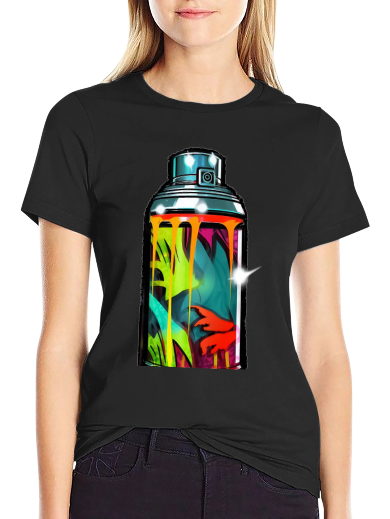 Spray Paint Can Graphic Tee - Urban Art Shirt